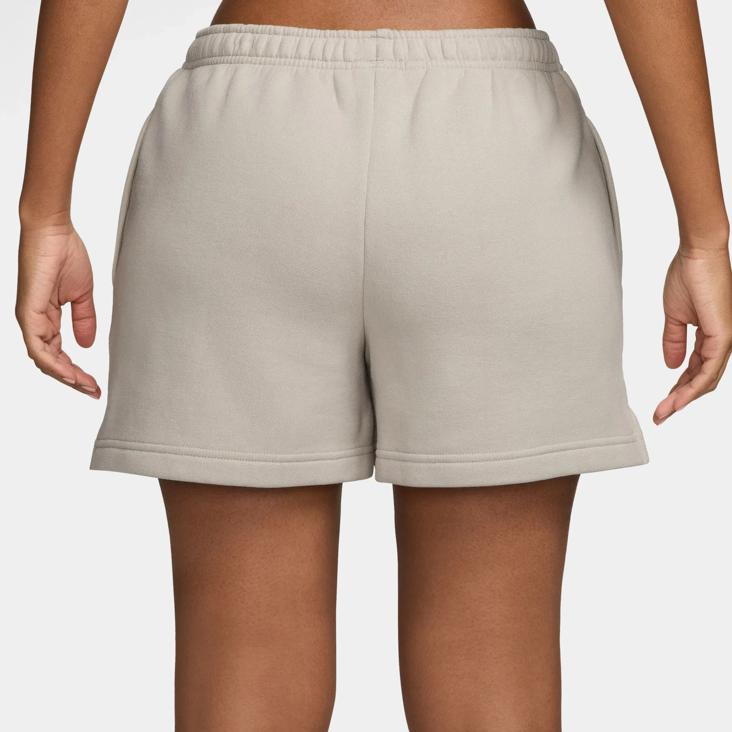 Nike Studio Fleece Medium Weight Mid Rise Woimens Shorts (Cream II/Sail)