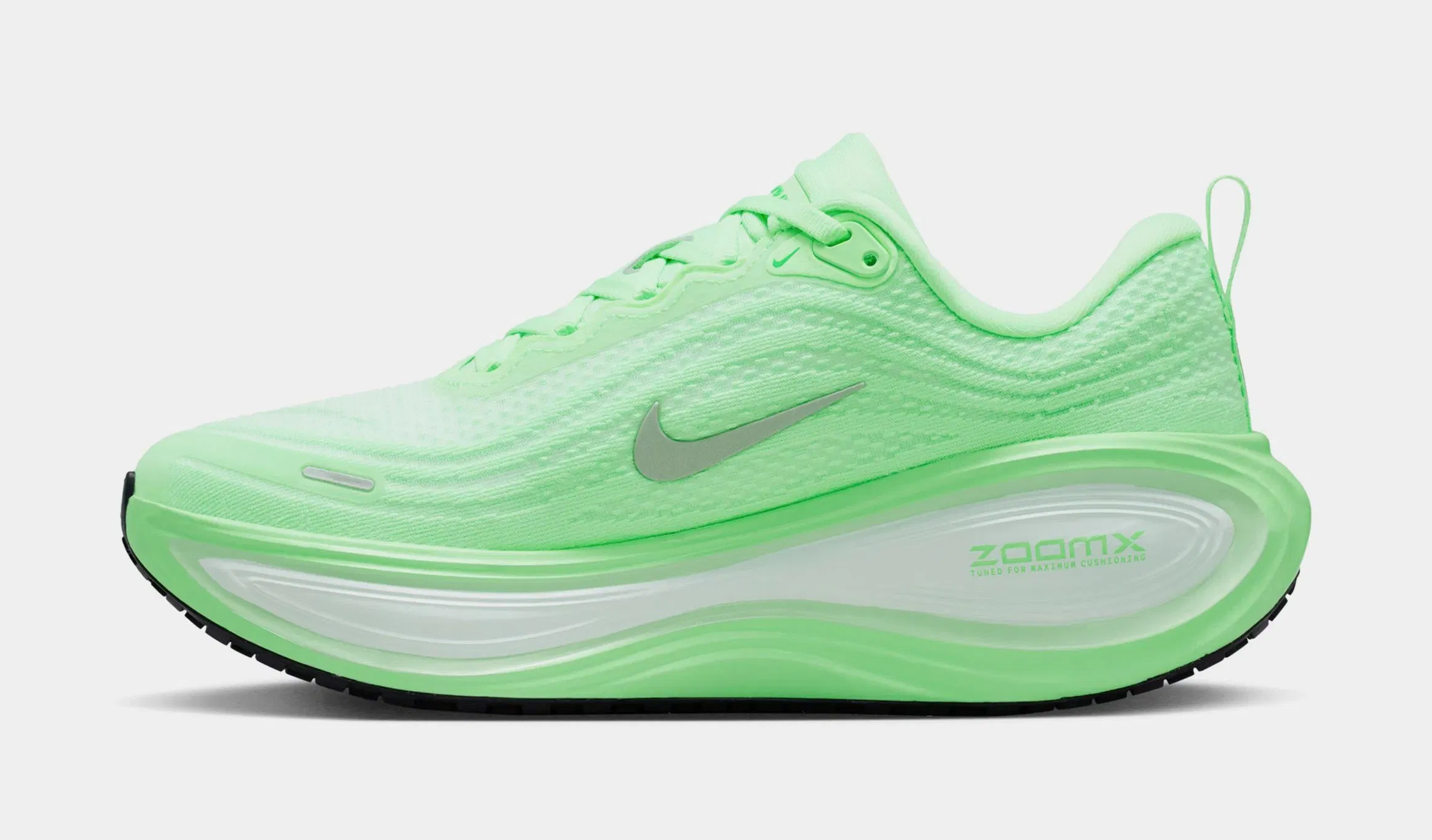 Nike Vomero Plus Womens Running Shoes (White/Illusion Green/Cucumber Calm/Metallic Silver)