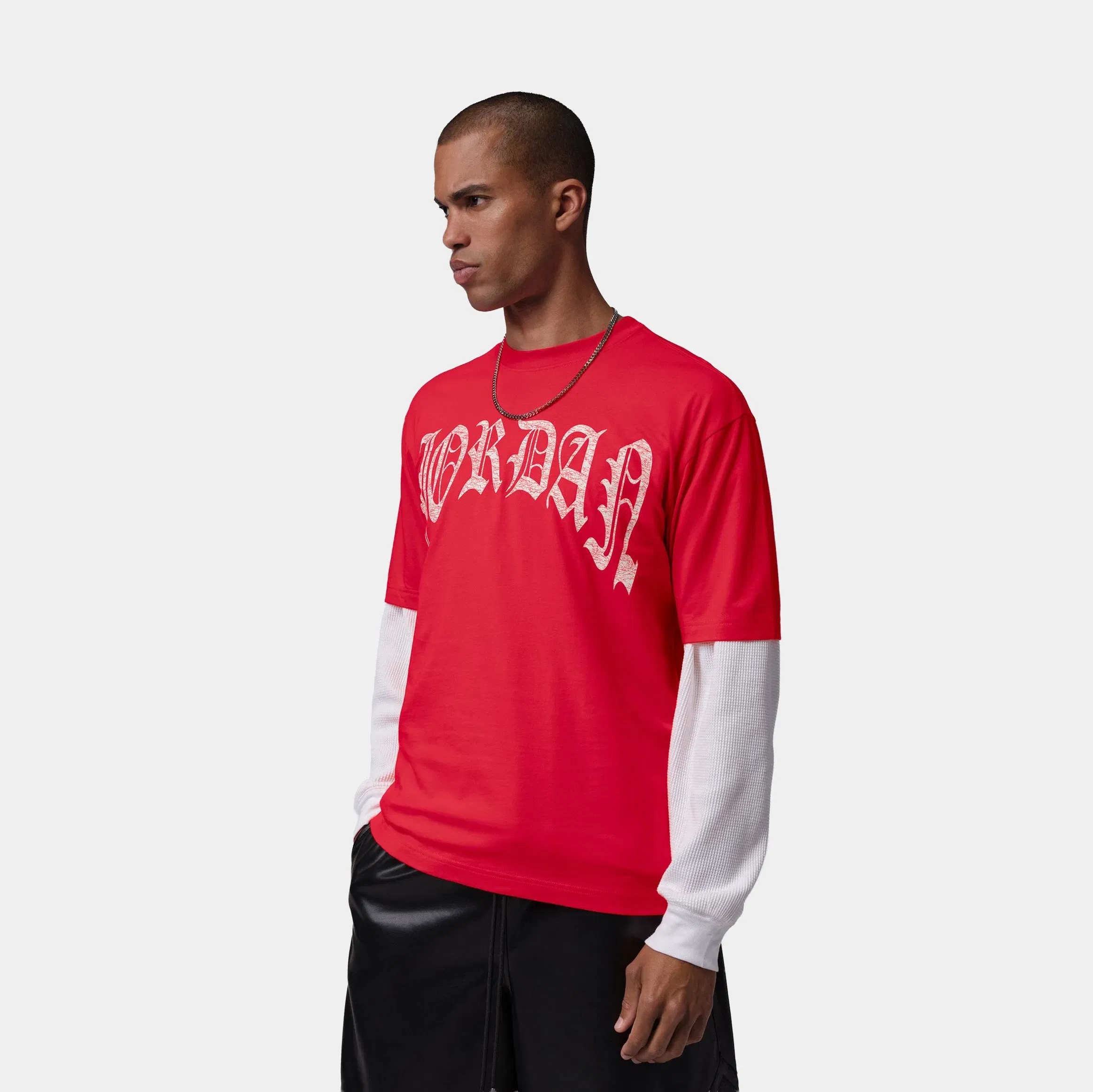 Air Jordan Brooklyn Mens Short Sleeve Shirt (University Red/Sail)