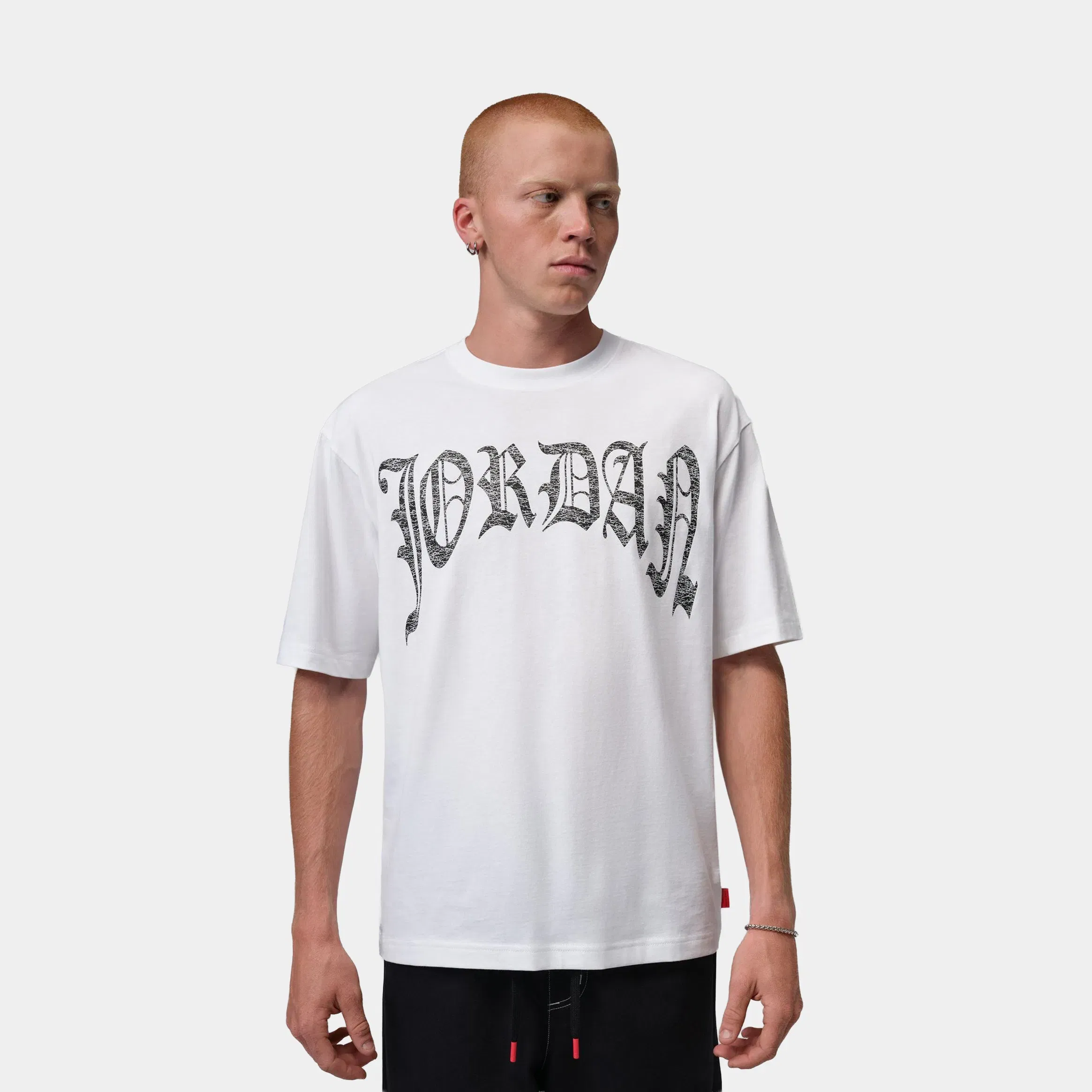 Air Jordan Brooklyn Mens Short Sleeve Shirt (White/Black)