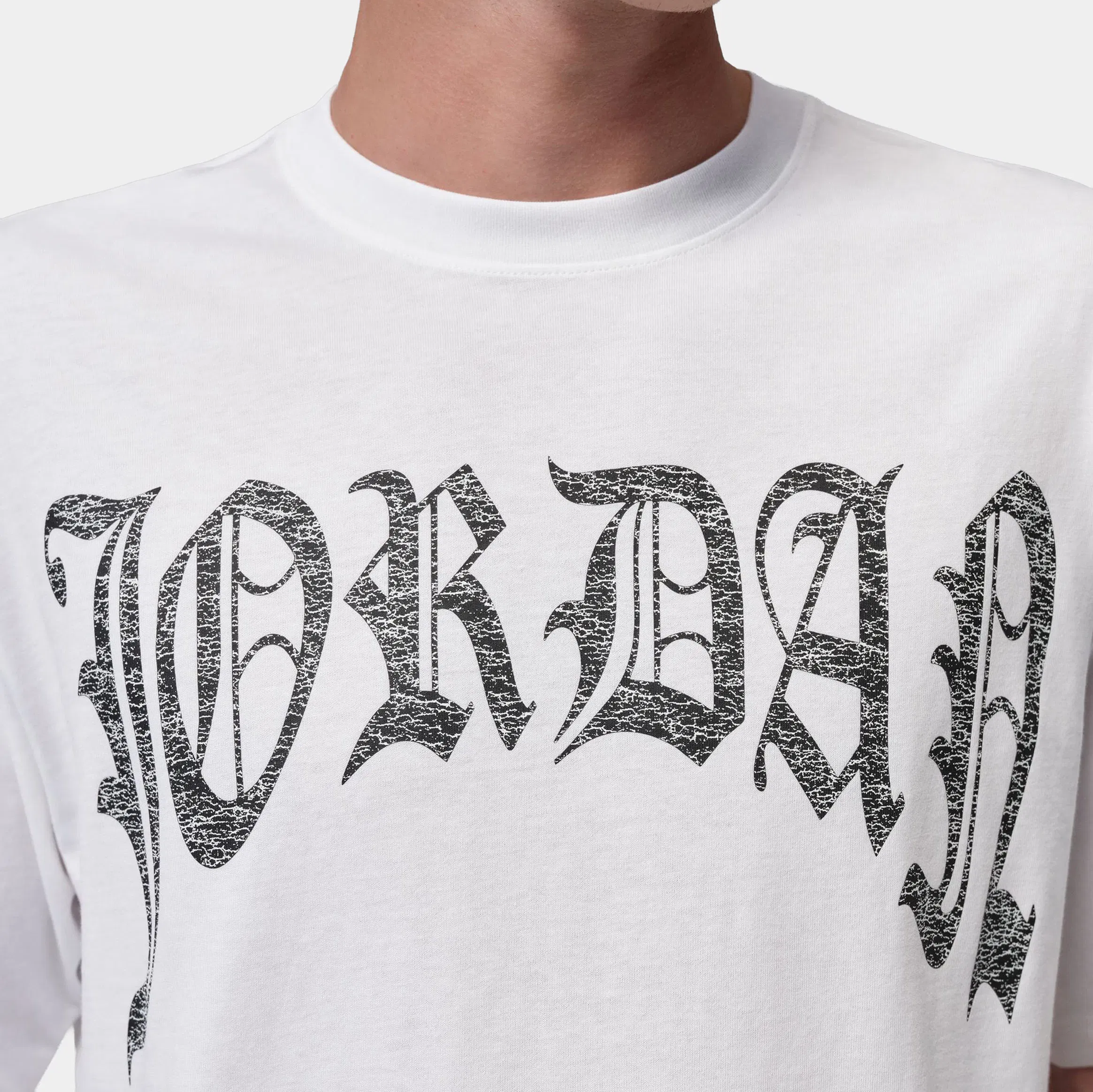 Air Jordan Brooklyn Mens Short Sleeve Shirt (White/Black)