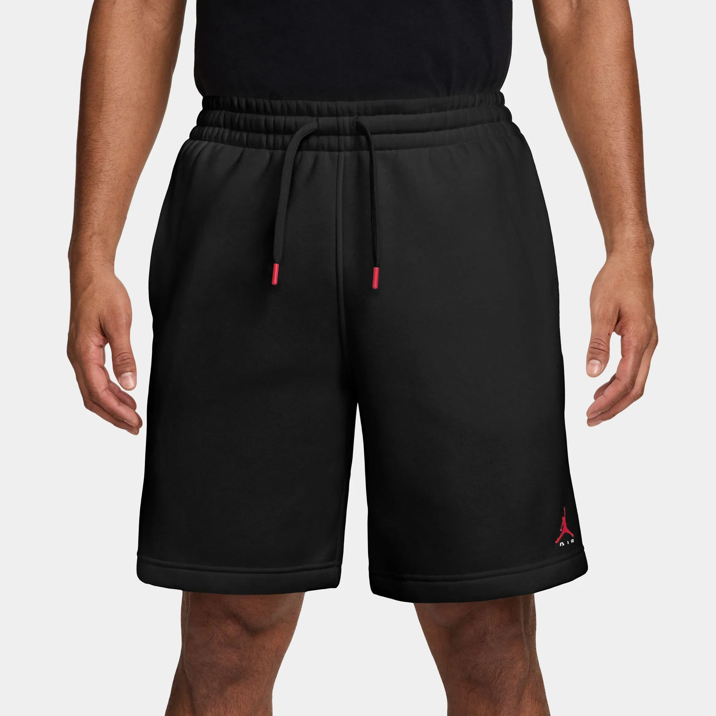 Air Jordan Brooklyn 9" Fleece Mens Shorts (Black/Red)