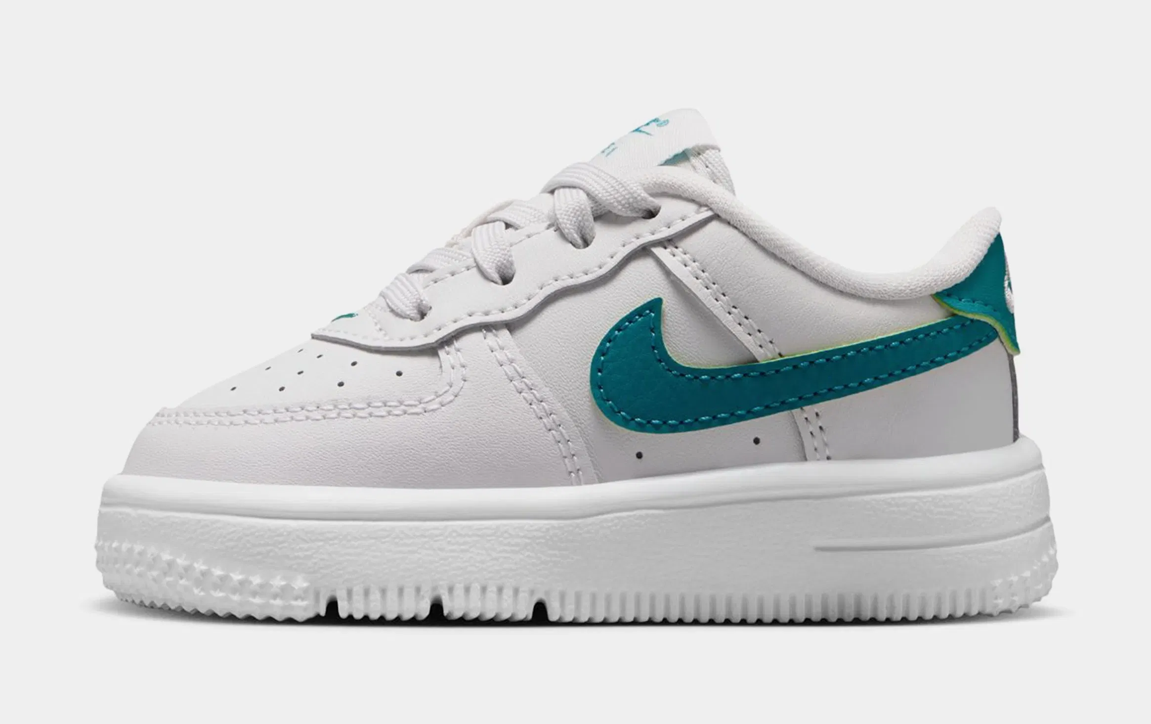 Nike Air Force 1 Low Infant Toddler Lifestyle Shoes (Sail/Sesame/Bleached Turquoise/Multi-Color)