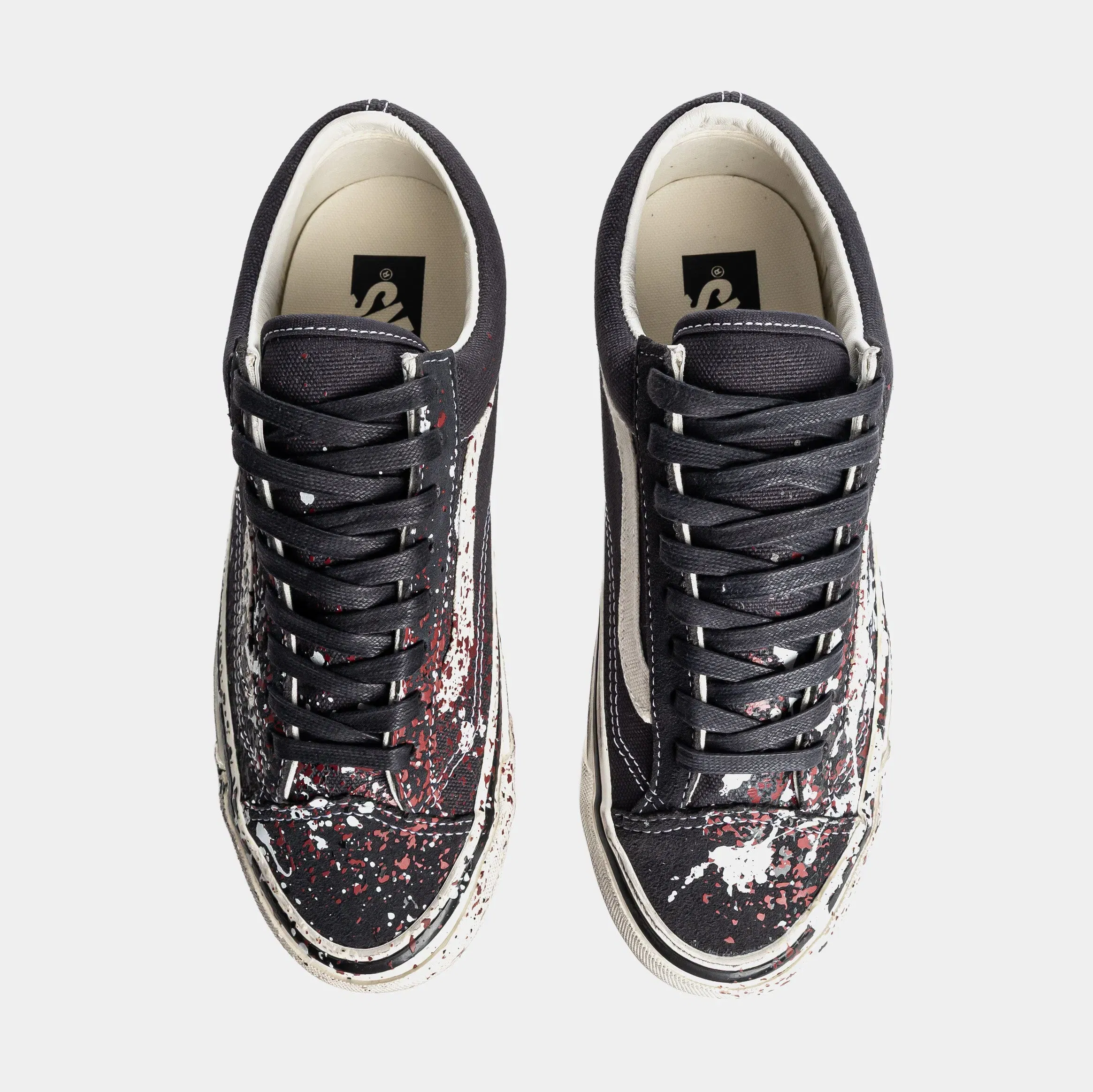 Vans Premium Old Skool 36 Paint Splatter Mens Skate Shoes (Charcoal Grey)