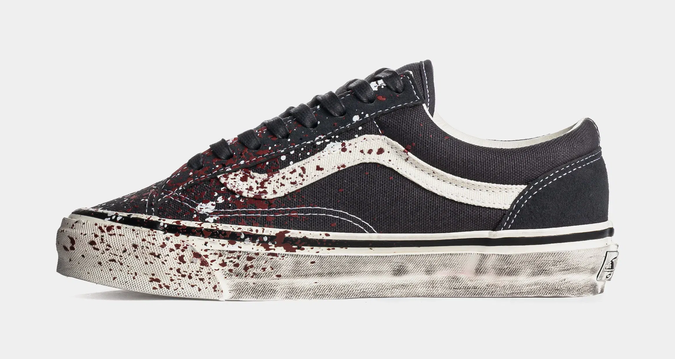 Vans Premium Old Skool 36 Paint Splatter Mens Skate Shoes (Charcoal Grey)
