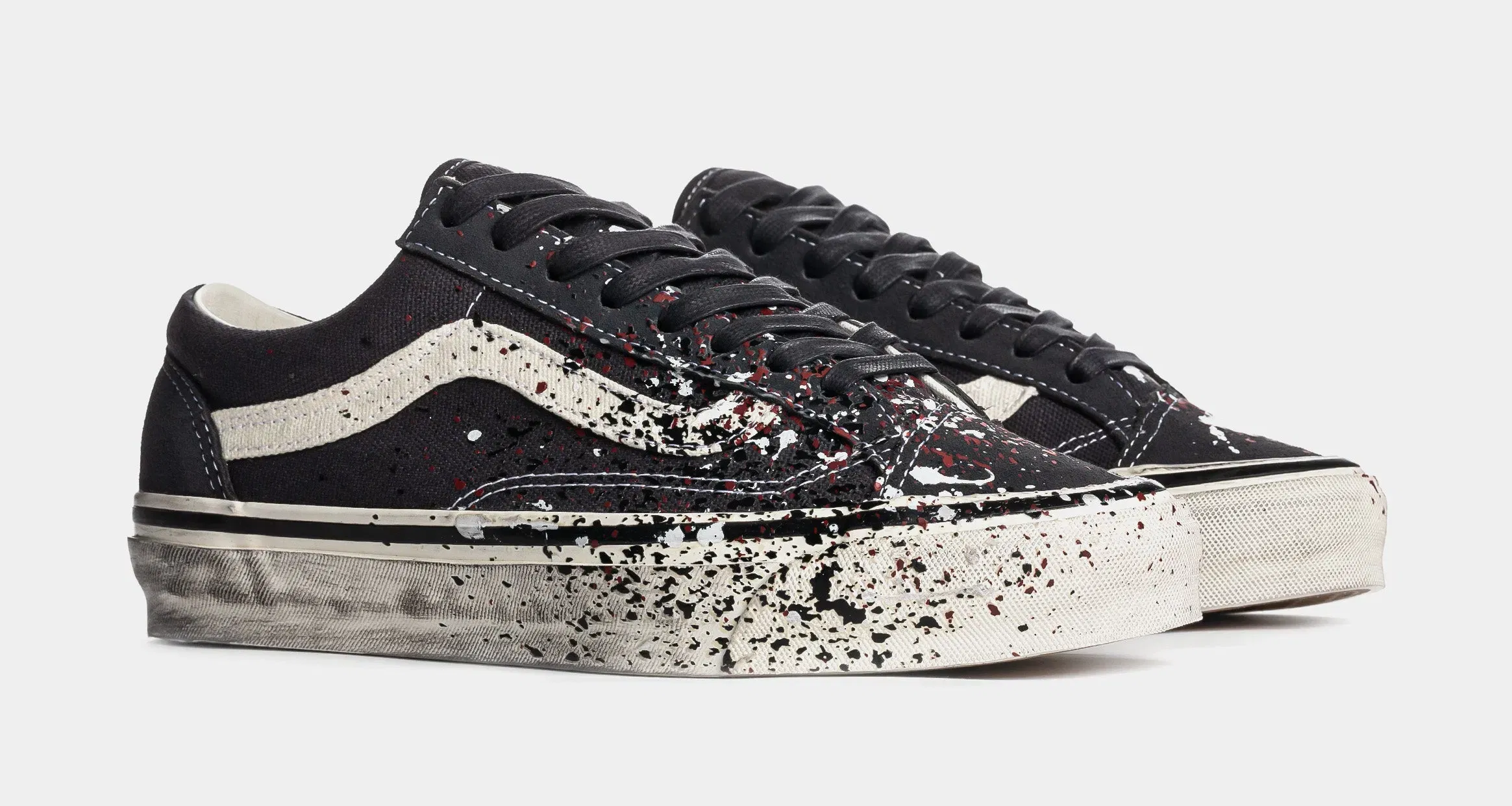 Vans Premium Old Skool 36 Paint Splatter Mens Skate Shoes (Charcoal Grey)