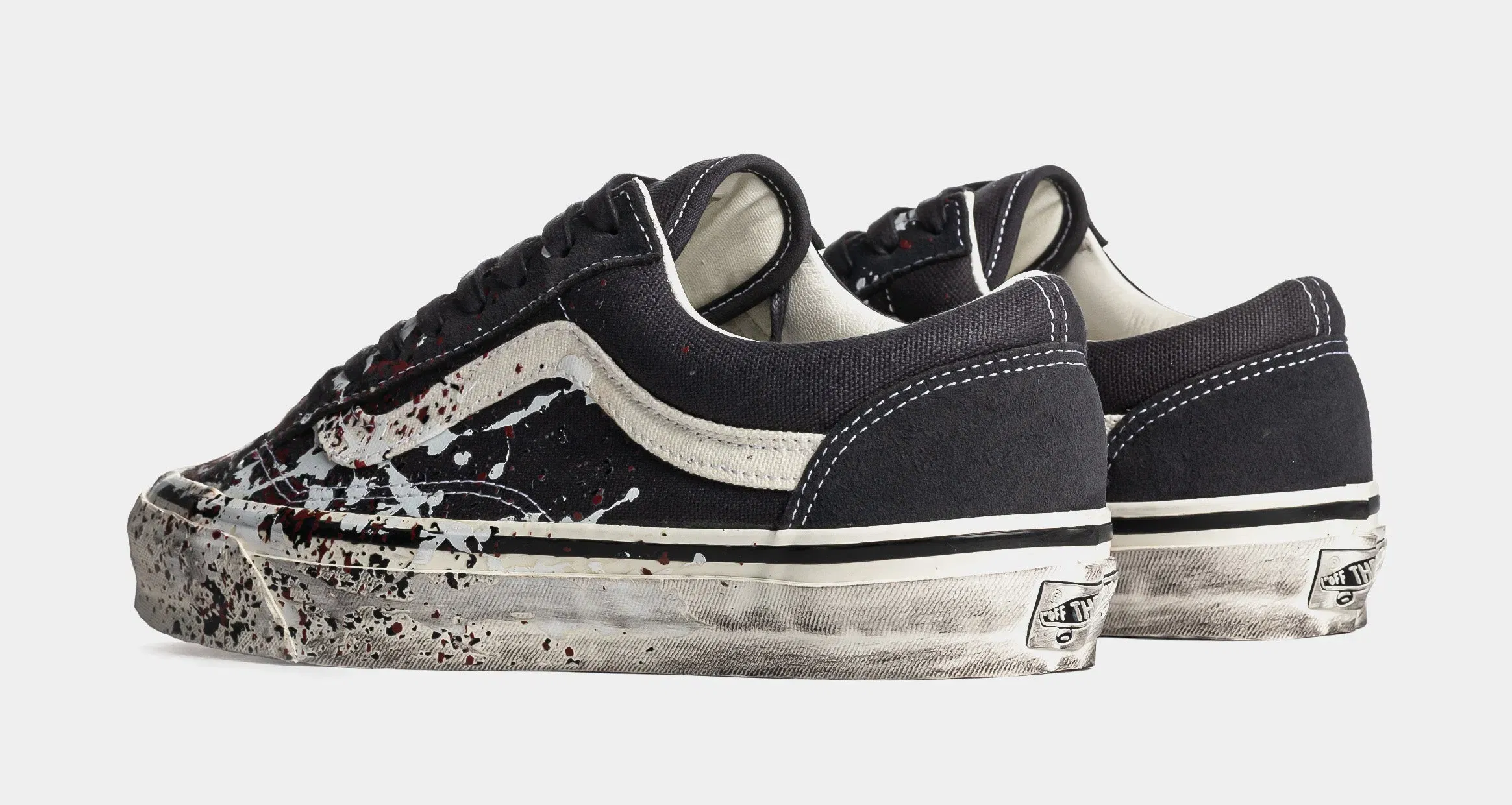 Vans Premium Old Skool 36 Paint Splatter Mens Skate Shoes (Charcoal Grey)
