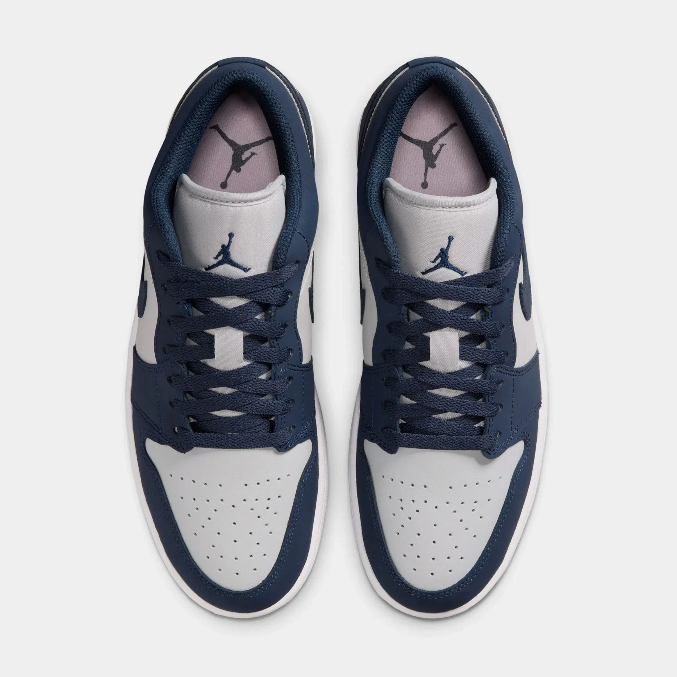 Air Jordan 1 Low Mens Lifestyle Shoes (Obsidian/Grey Fog/Pink Foam/Obsidian)