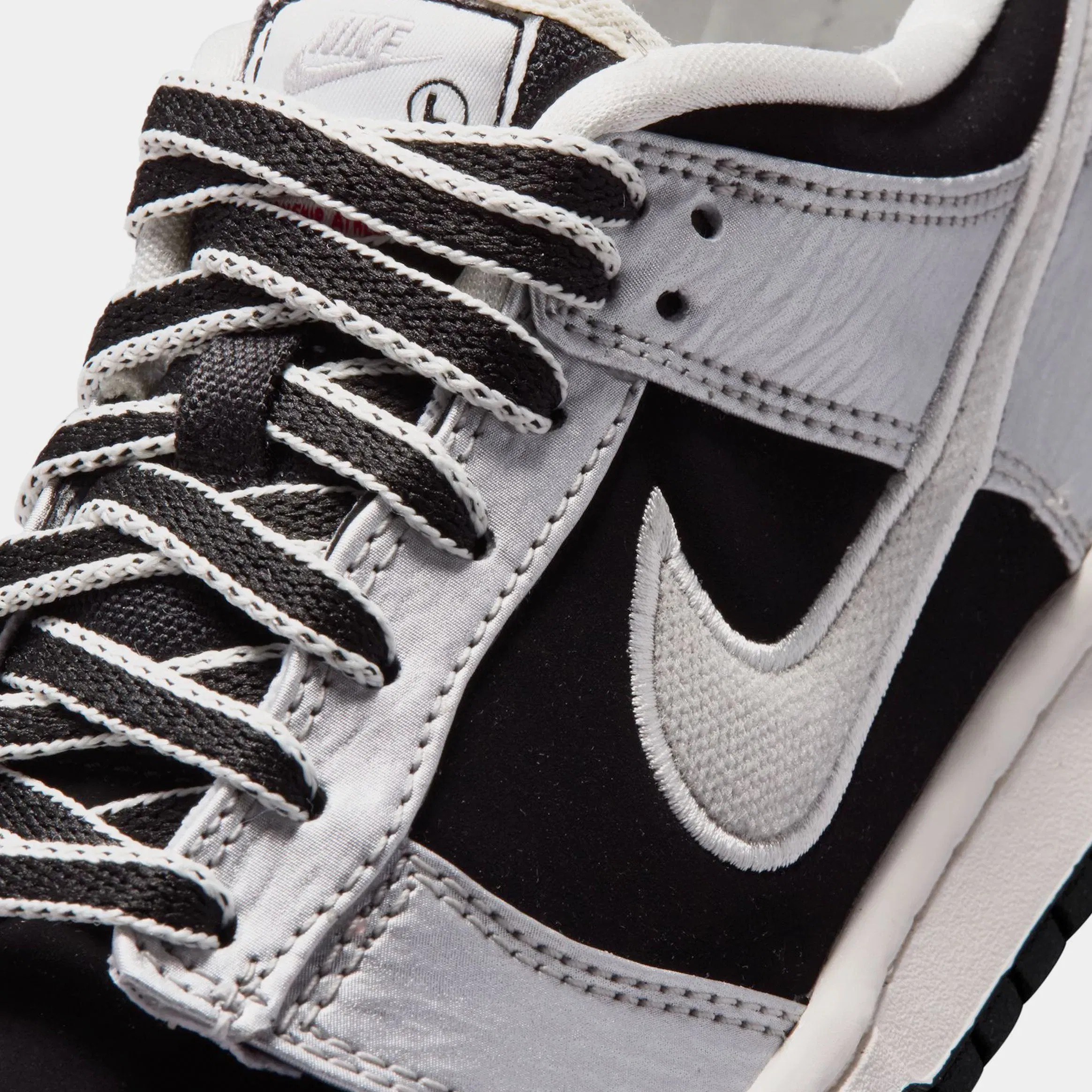 Nike Dunk Low LV8 Grade School Lifestyle Shoes (Metallic Silver/Black)