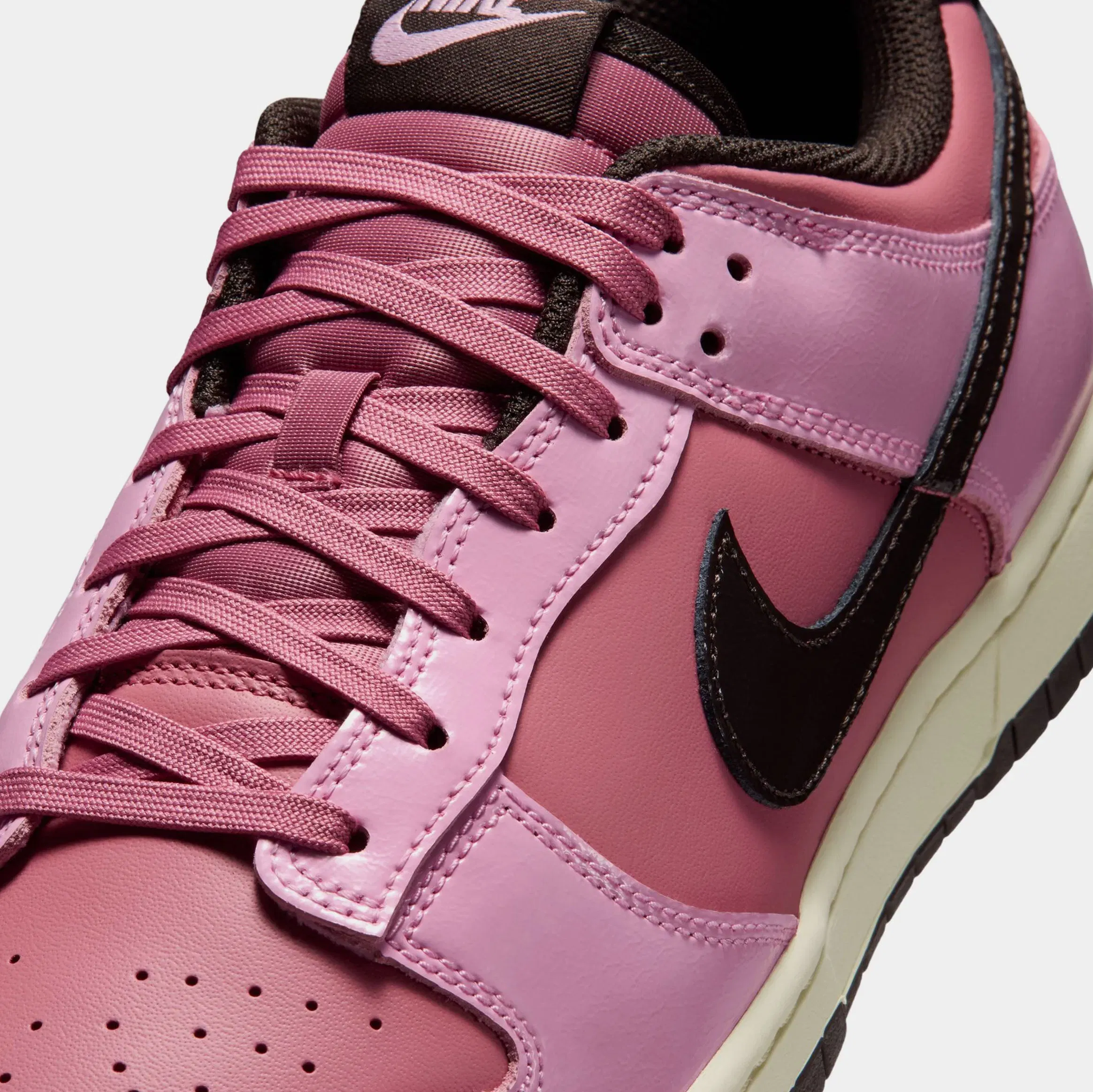 Nike Dunk Low Retro Mens Lifestyle Shoes (Pink Rise/Velvet Brown/Elemental Pink)