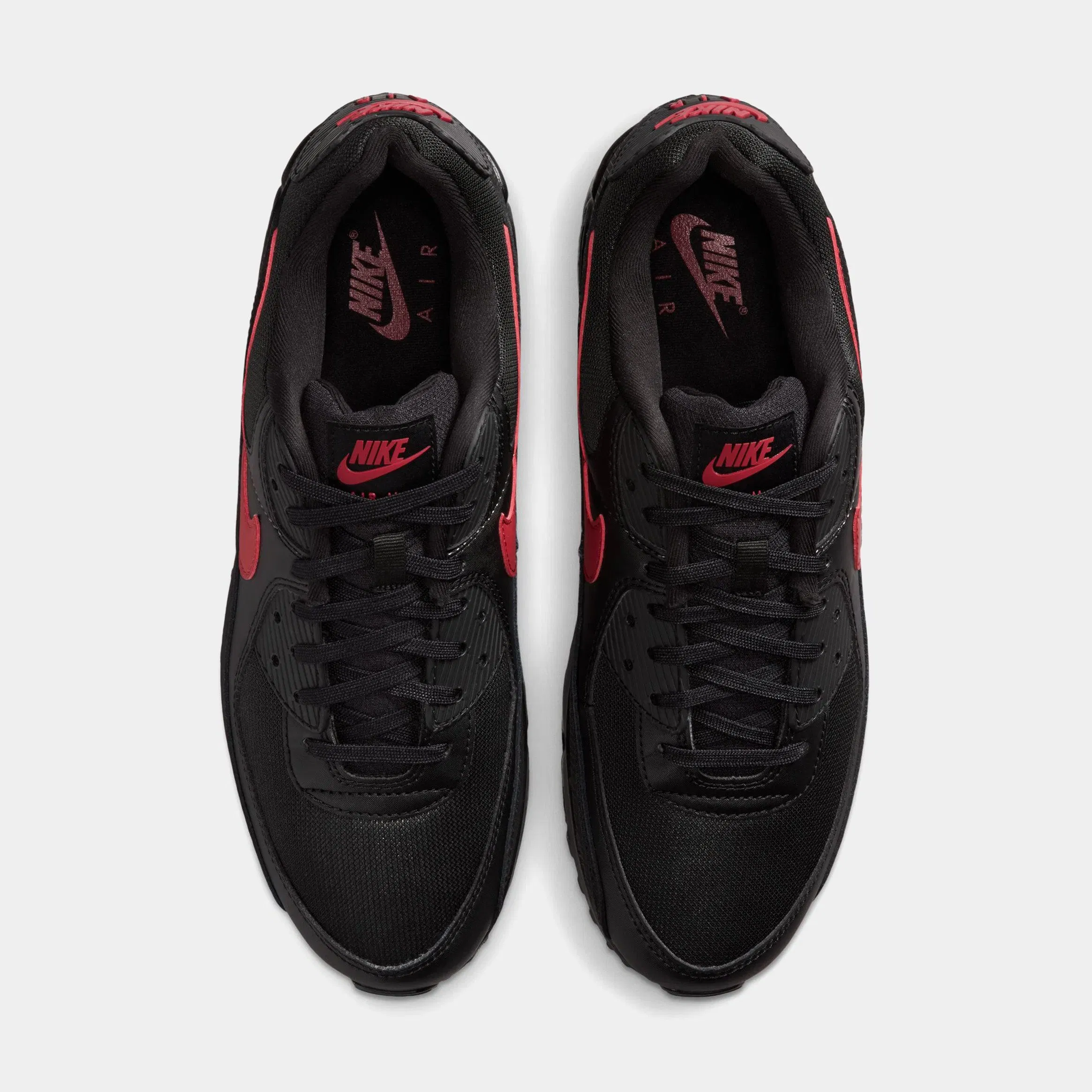 Nike Air Max 90 Mens Running Shoes (Black/Tough Red)