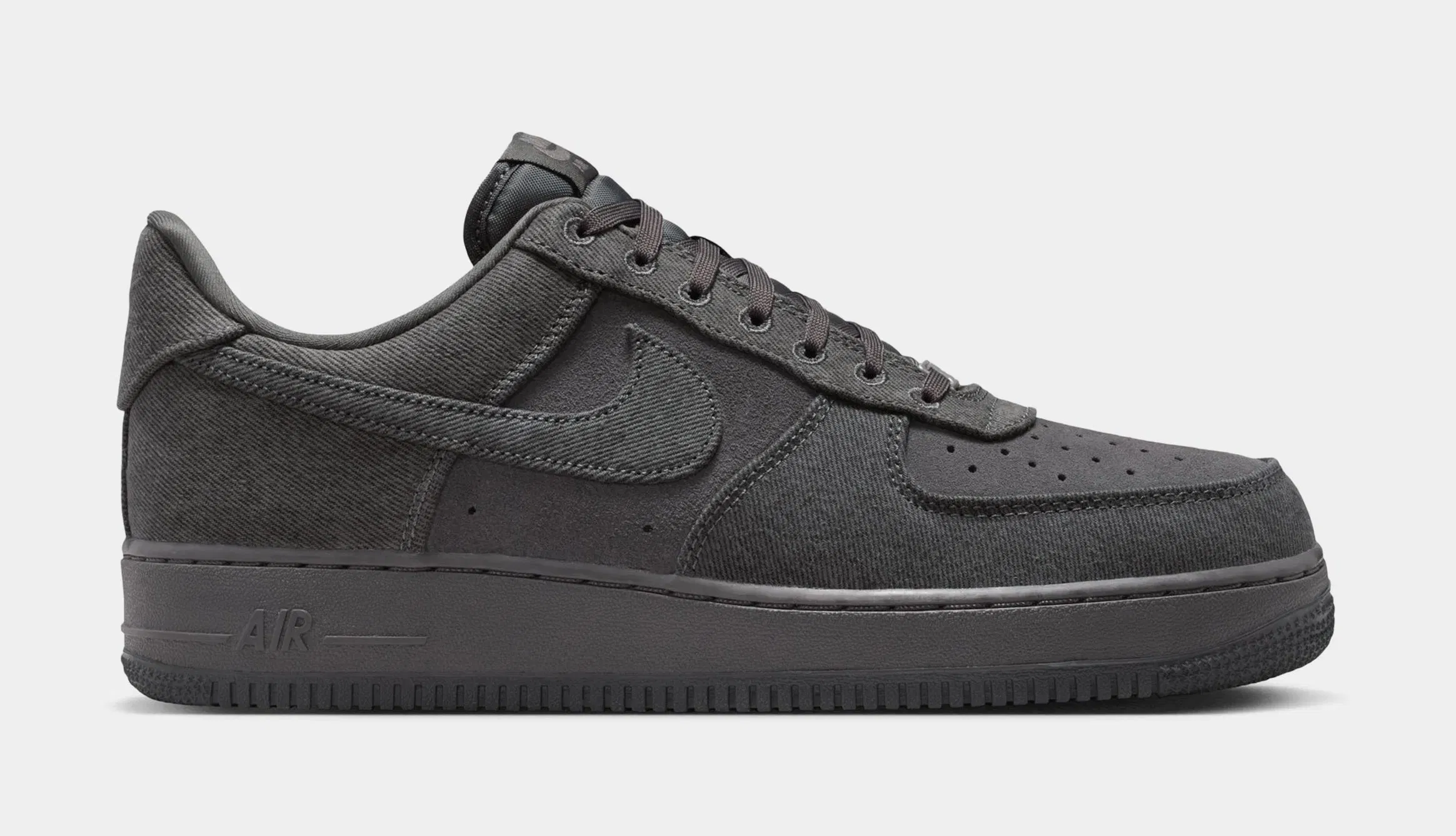 Nike Air Force 1 Denim Mens Lifestyle Shoes (Anthracite/Anthracite/Medium Ash)