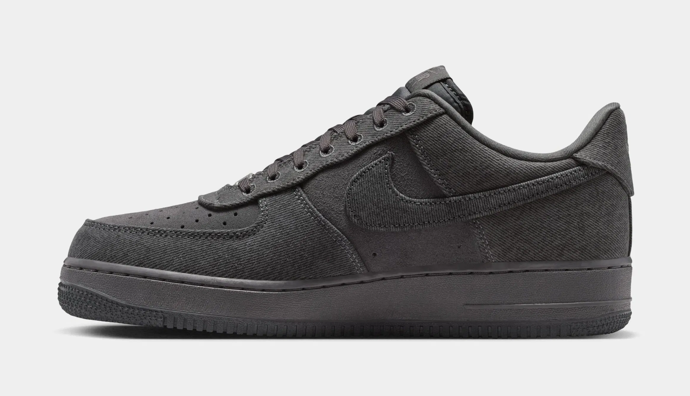 Nike Air Force 1 Denim Mens Lifestyle Shoes (Anthracite/Anthracite/Medium Ash)