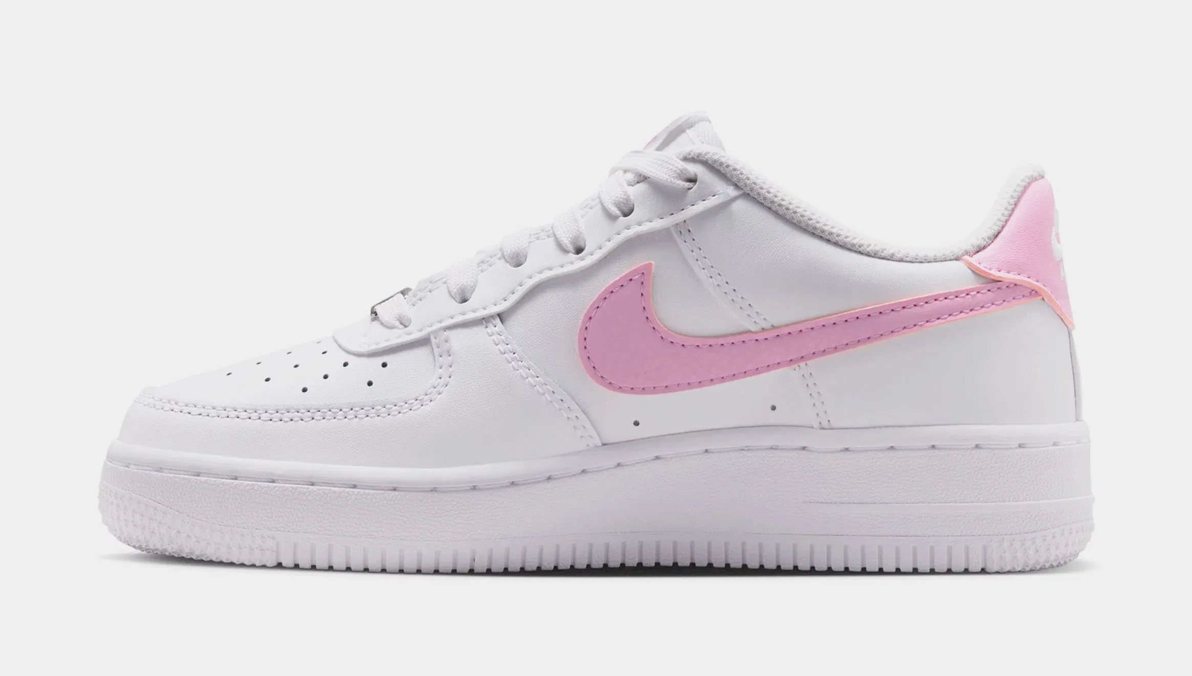 Nike Air Force 1 Low Preschool Lifestyle Shoes (White/Pink Rise)