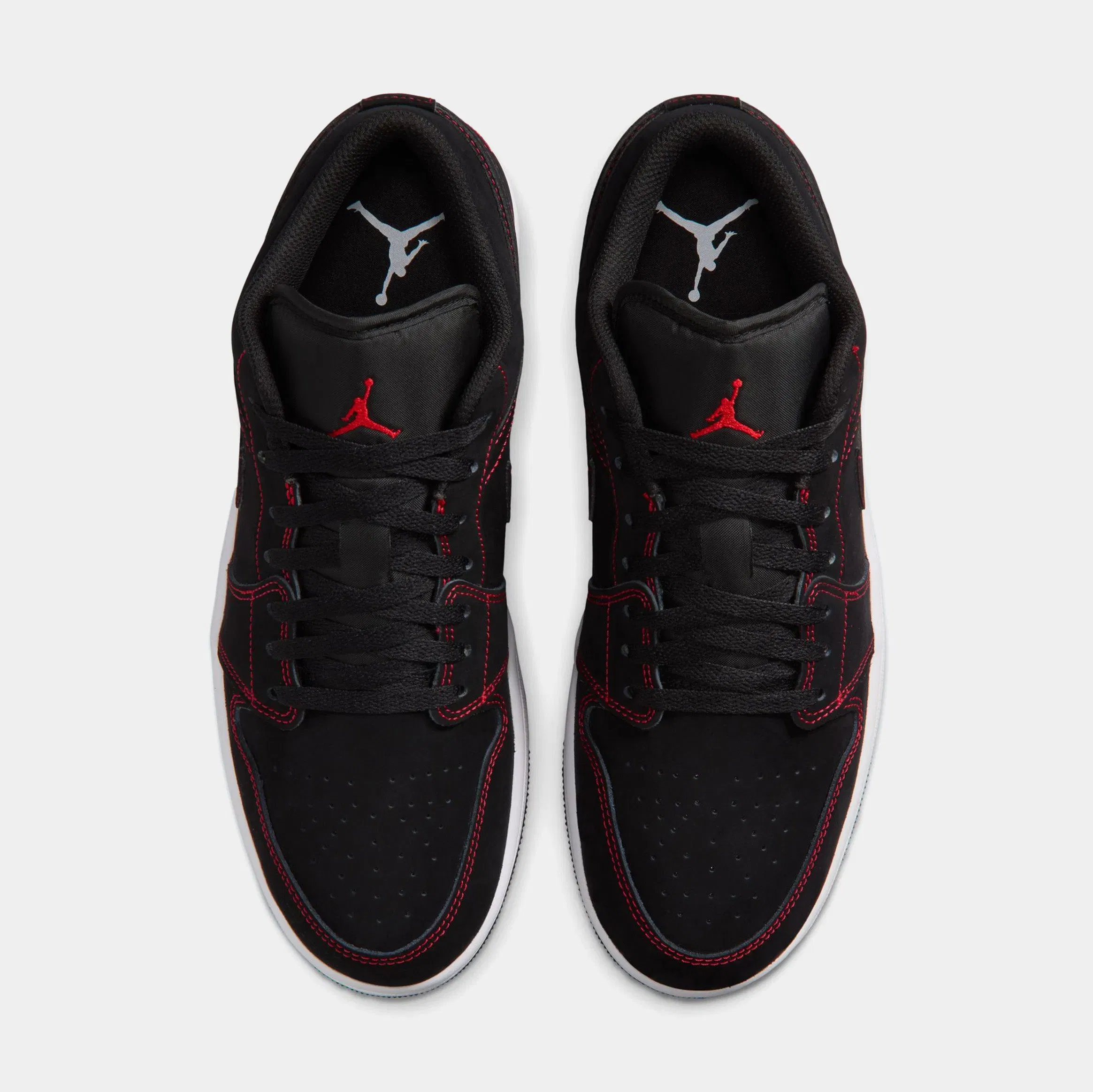 Air Jordan 1 Low Bloodline Mens Lifestyle Shoes (Black/University Red/White)
