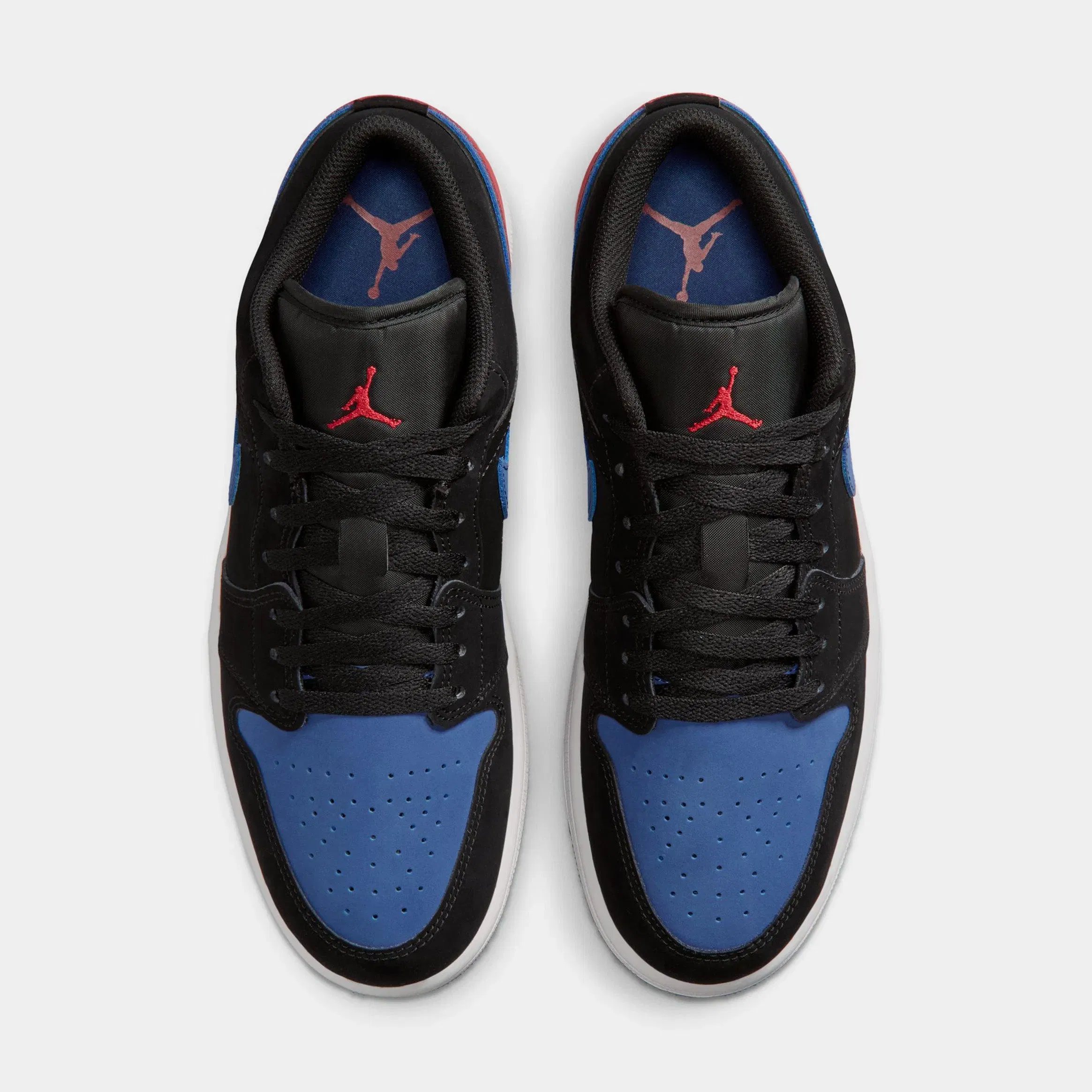 Air Jordan 1 Low Mens Lifestyle Shoes (Black/True Blue/Varsity Red/Summit White)