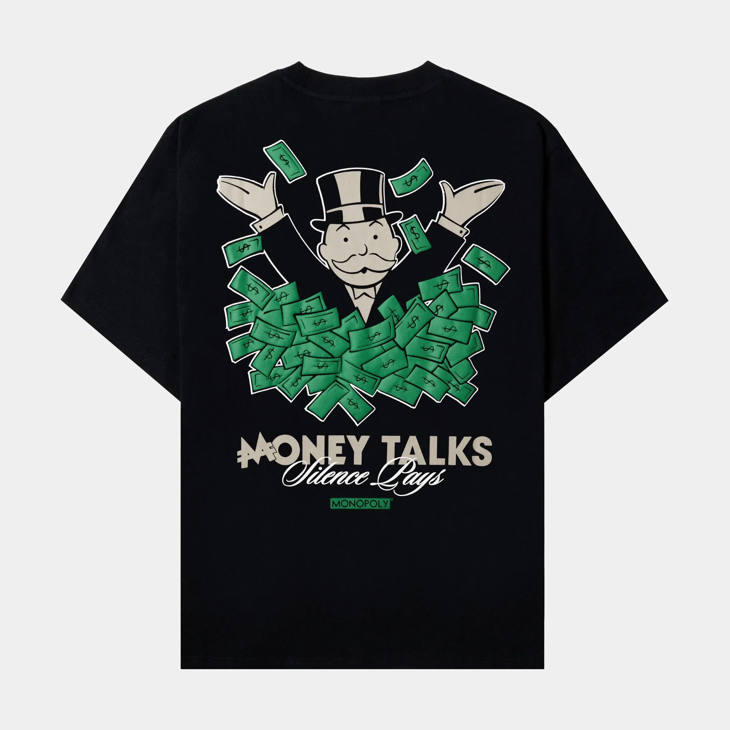 MONOPOLY X SP SP x Monopoly Silence Pays Mens Short Sleeve Shirt (Black/Green)