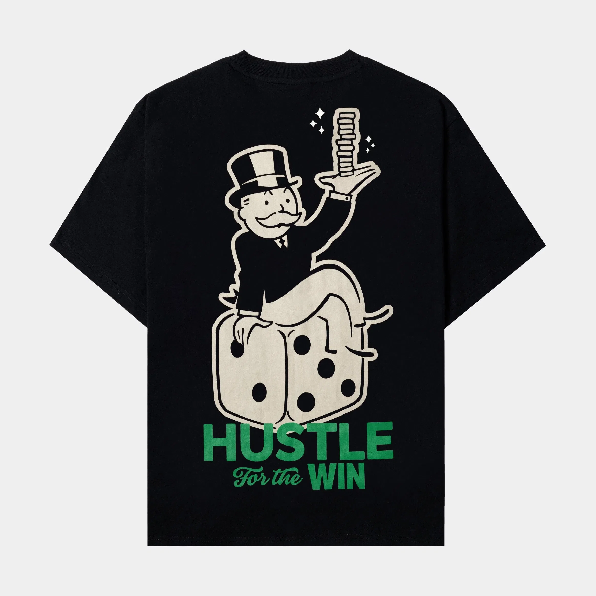 MONOPOLY X SP SP x Monopoly Hustle Mens Short Sleeve Shirt (Black/Cream)
