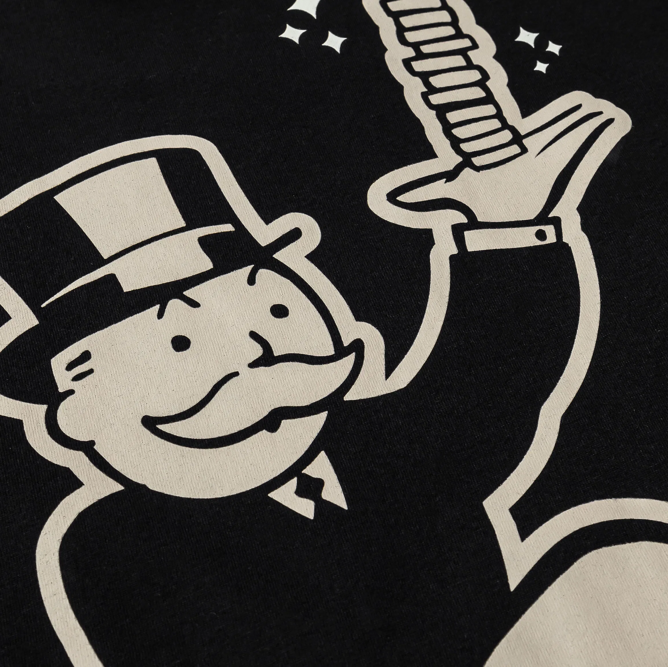 MONOPOLY X SP SP x Monopoly Hustle Mens Short Sleeve Shirt (Black/Cream)