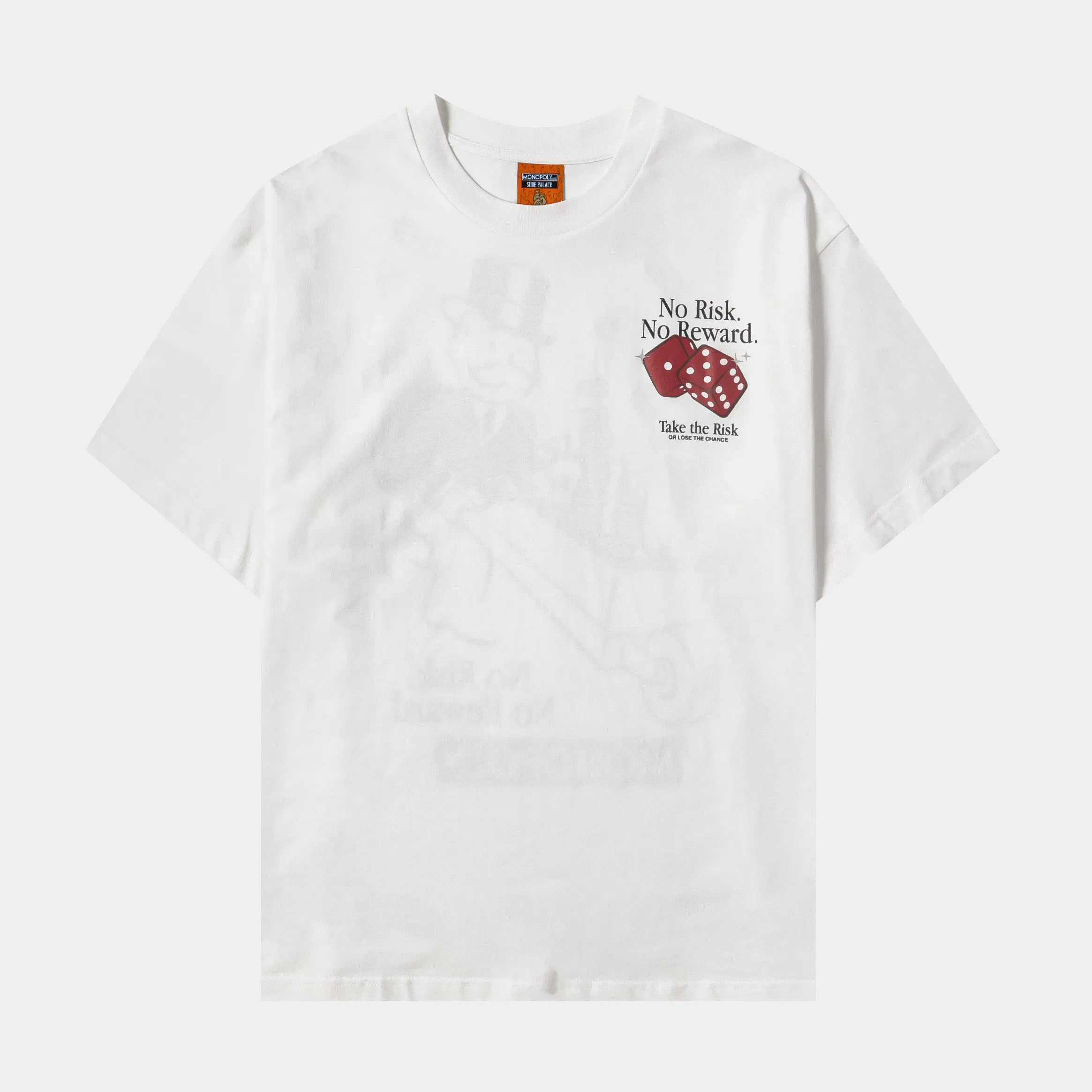 MONOPOLY X SP SP x Monopoly Take the Risk Mens Short Sleeve Shirt (White/Red)