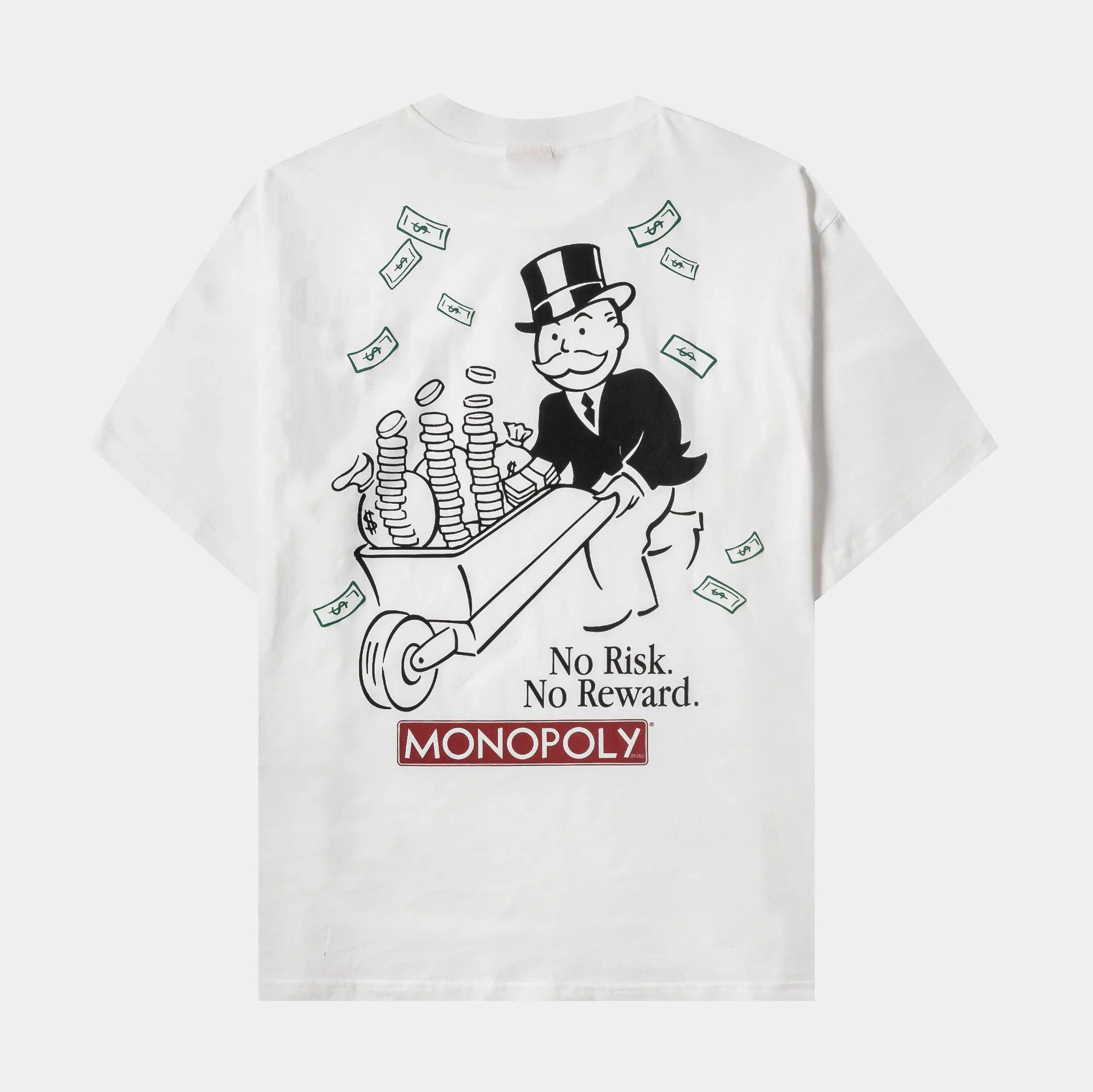 MONOPOLY X SP SP x Monopoly Take the Risk Mens Short Sleeve Shirt (White/Red)
