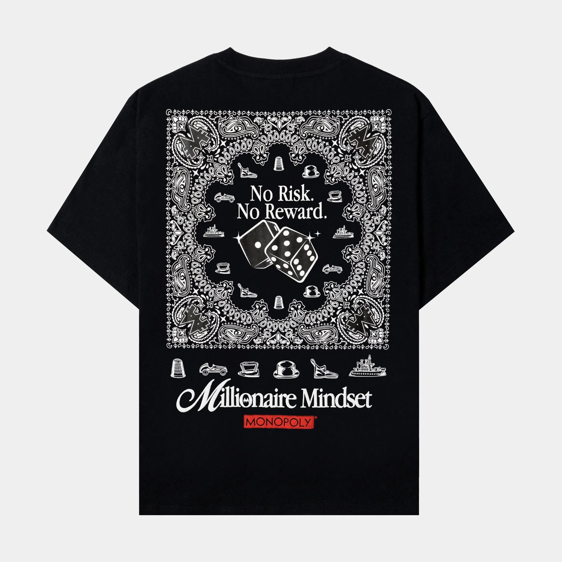 MONOPOLY X SP SP x Monopoly Take The Risk Mens Short Sleeve Shirt (Black/White)