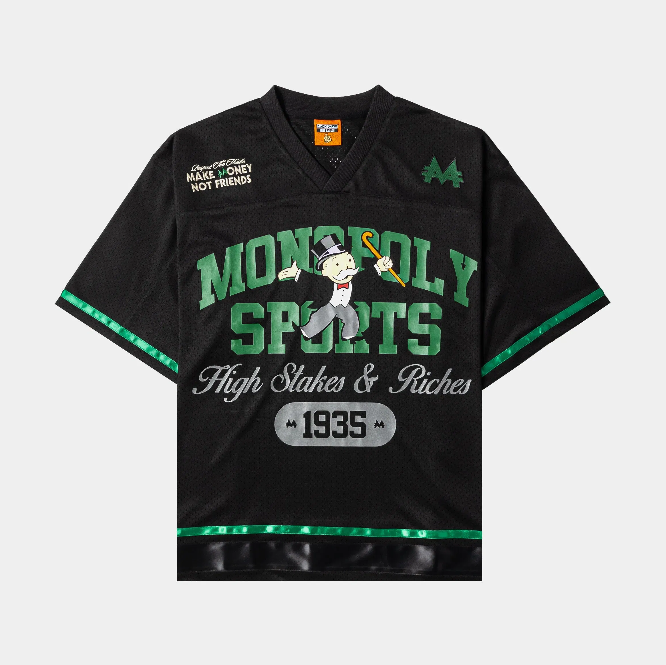 MONOPOLY X SP SP x Monopoly Sports Mesh Mens Jersey (Black/Green)