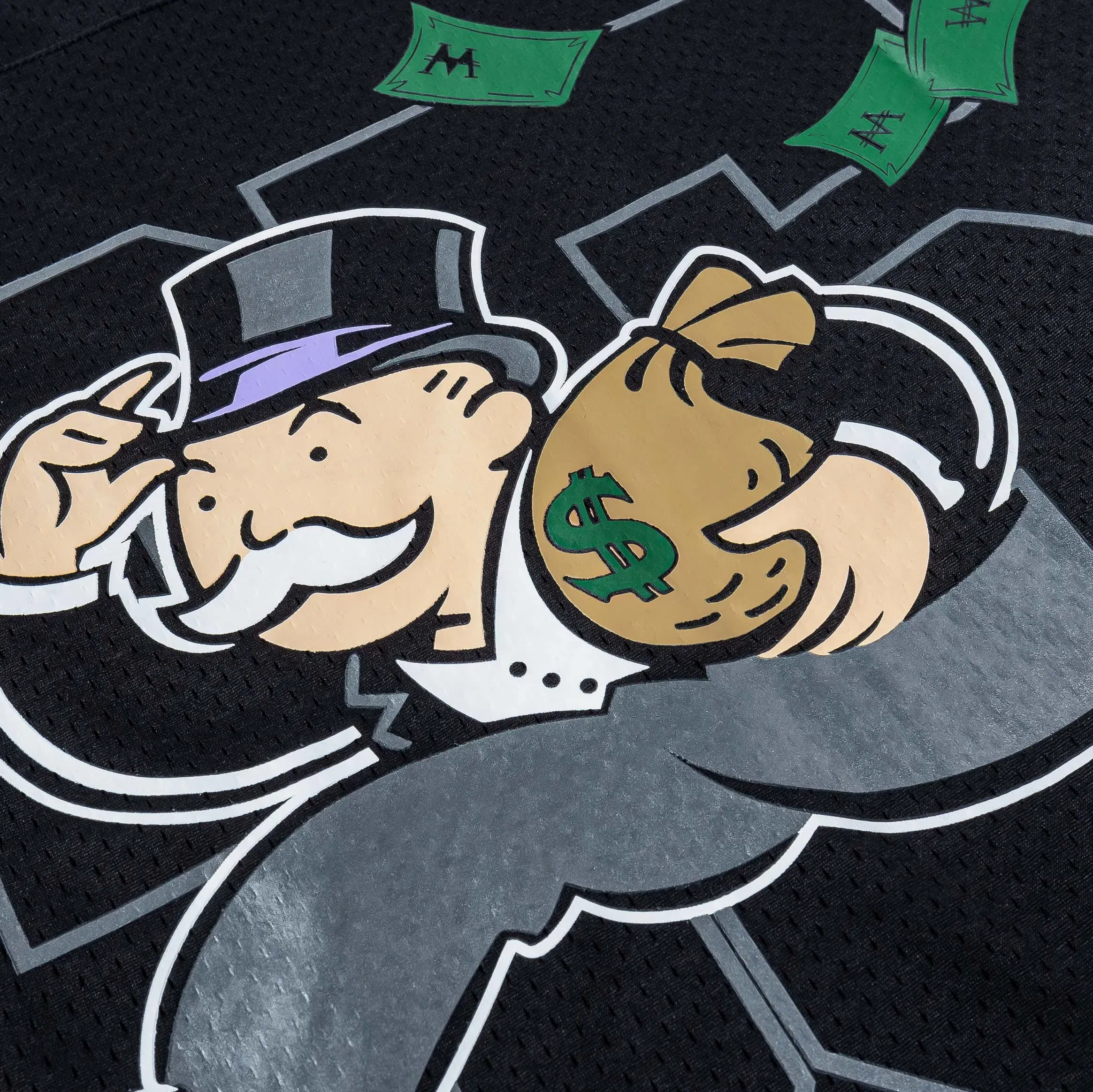 MONOPOLY X SP SP x Monopoly Sports Mesh Mens Jersey (Black/Green)