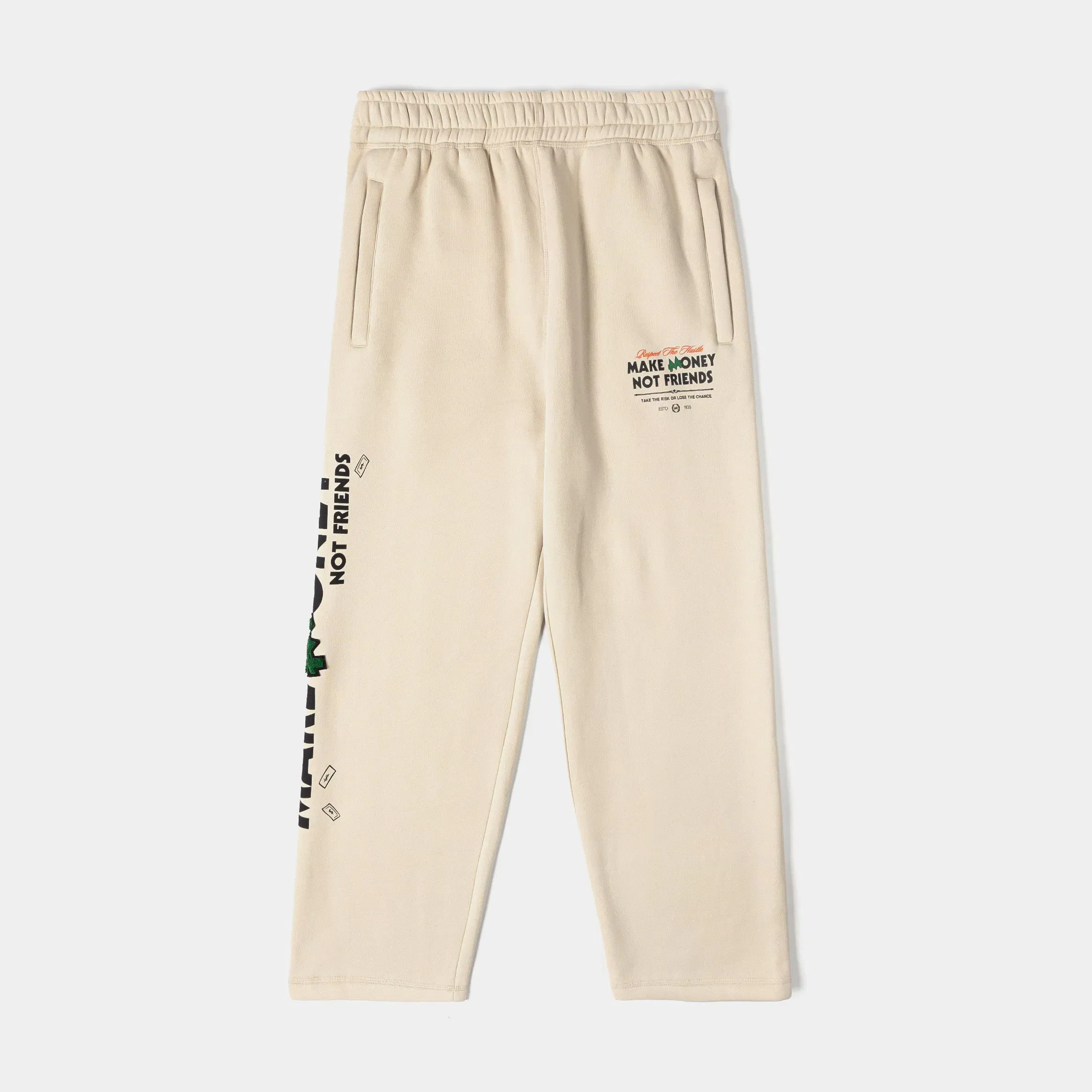 MONOPOLY X SP SP x Monopoly Make Money Not Friends Mens Sweatpants (Beige/Black)