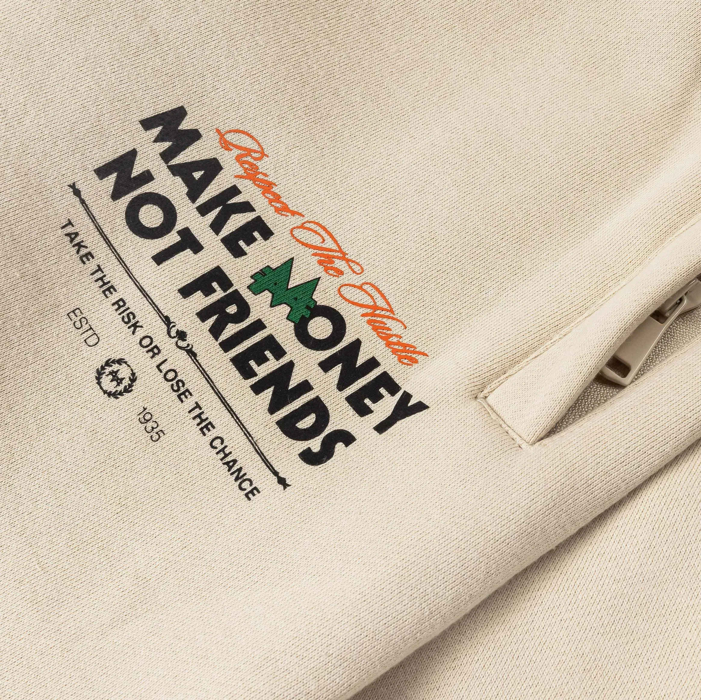 MONOPOLY X SP SP x Monopoly Make Money Not Friends Mens Sweatpants (Beige/Black)