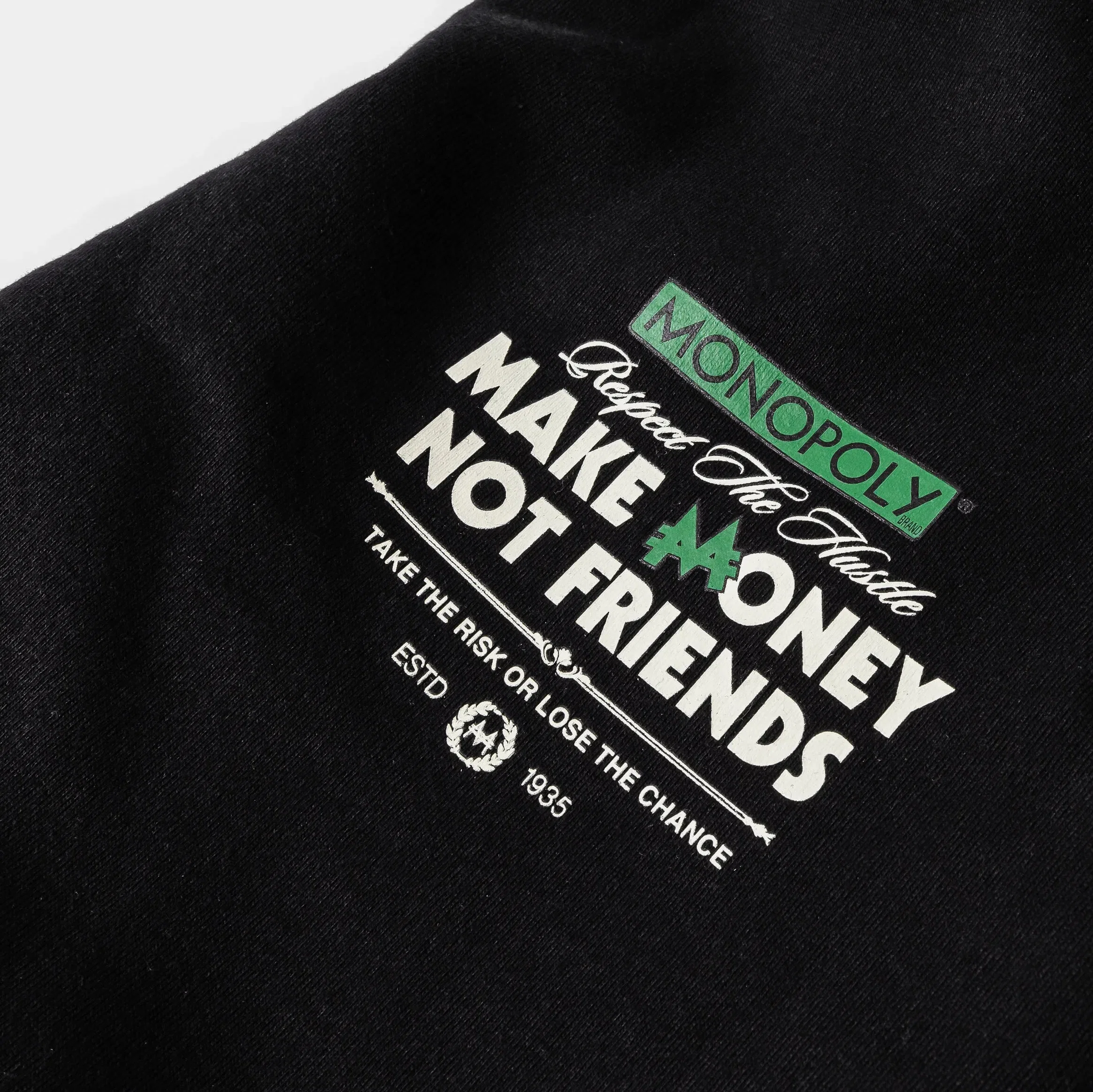 MONOPOLY X SP SP x Monopoly Make Money Not Friends Mens Sweatpants (Black/Cream)
