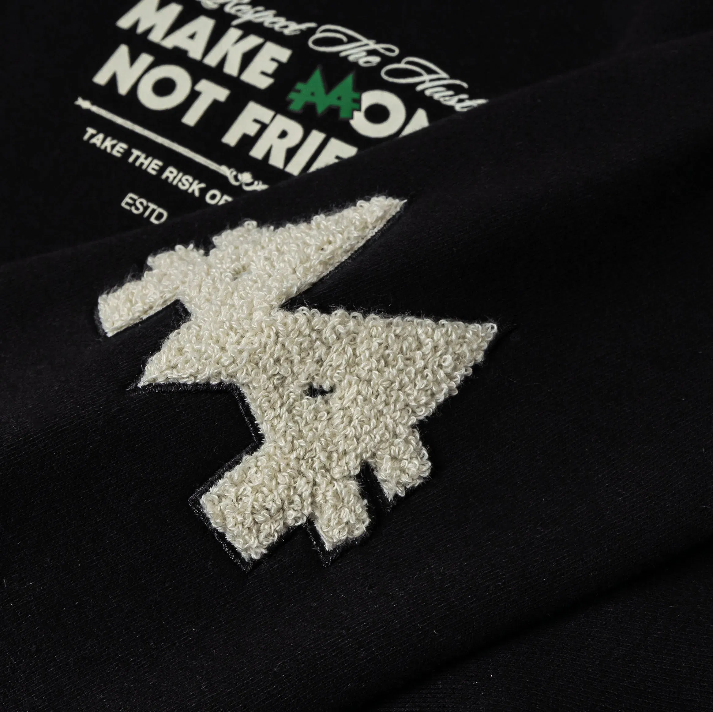 MONOPOLY X SP SP x Monopoly Make Money Not Friends Pullover Mens Hoodie (Black/Cream)