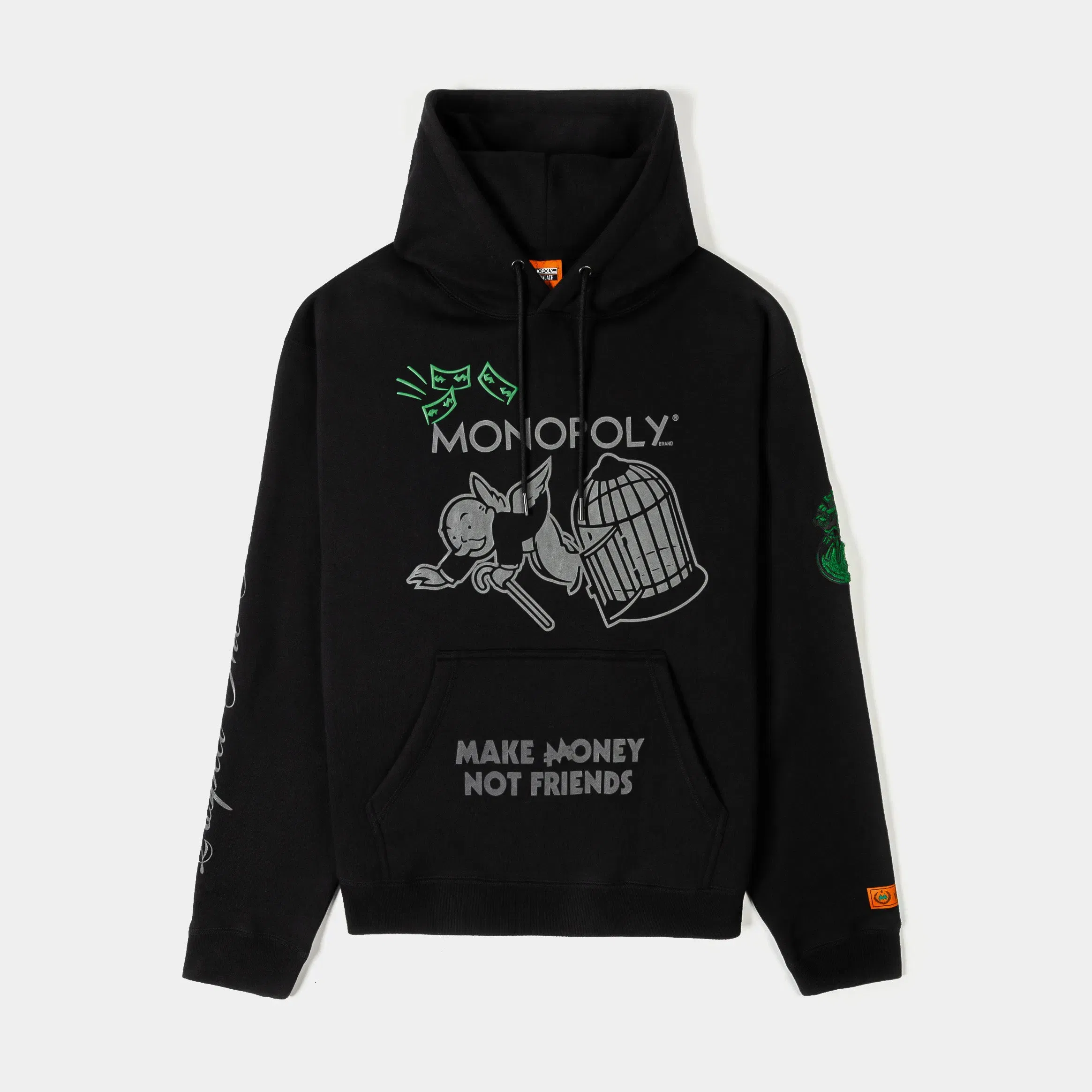 MONOPOLY X SP SP x Monopoly Chance Pullover Mens Hoodie (Black/Green)