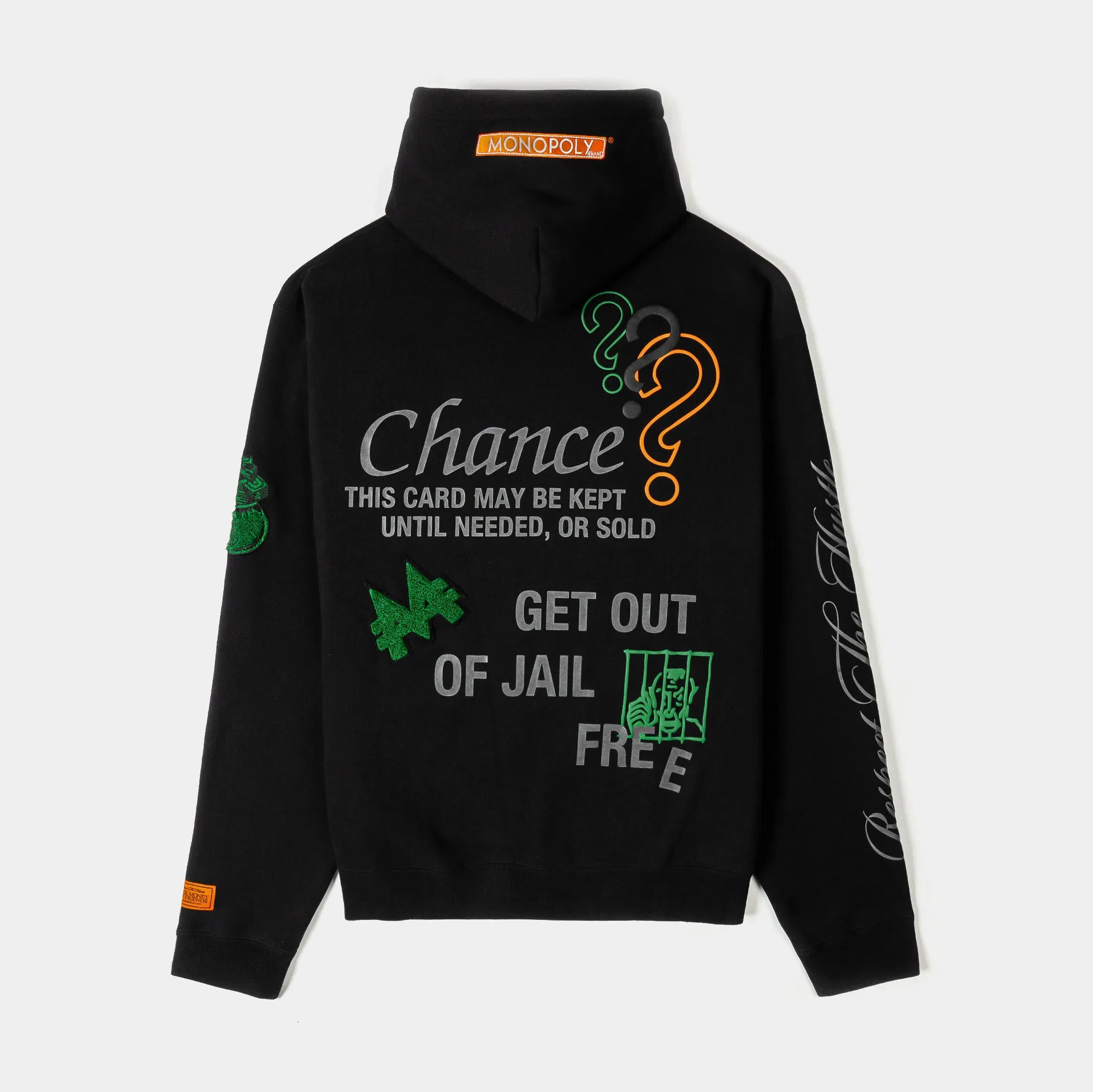 MONOPOLY X SP SP x Monopoly Chance Pullover Mens Hoodie (Black/Green)
