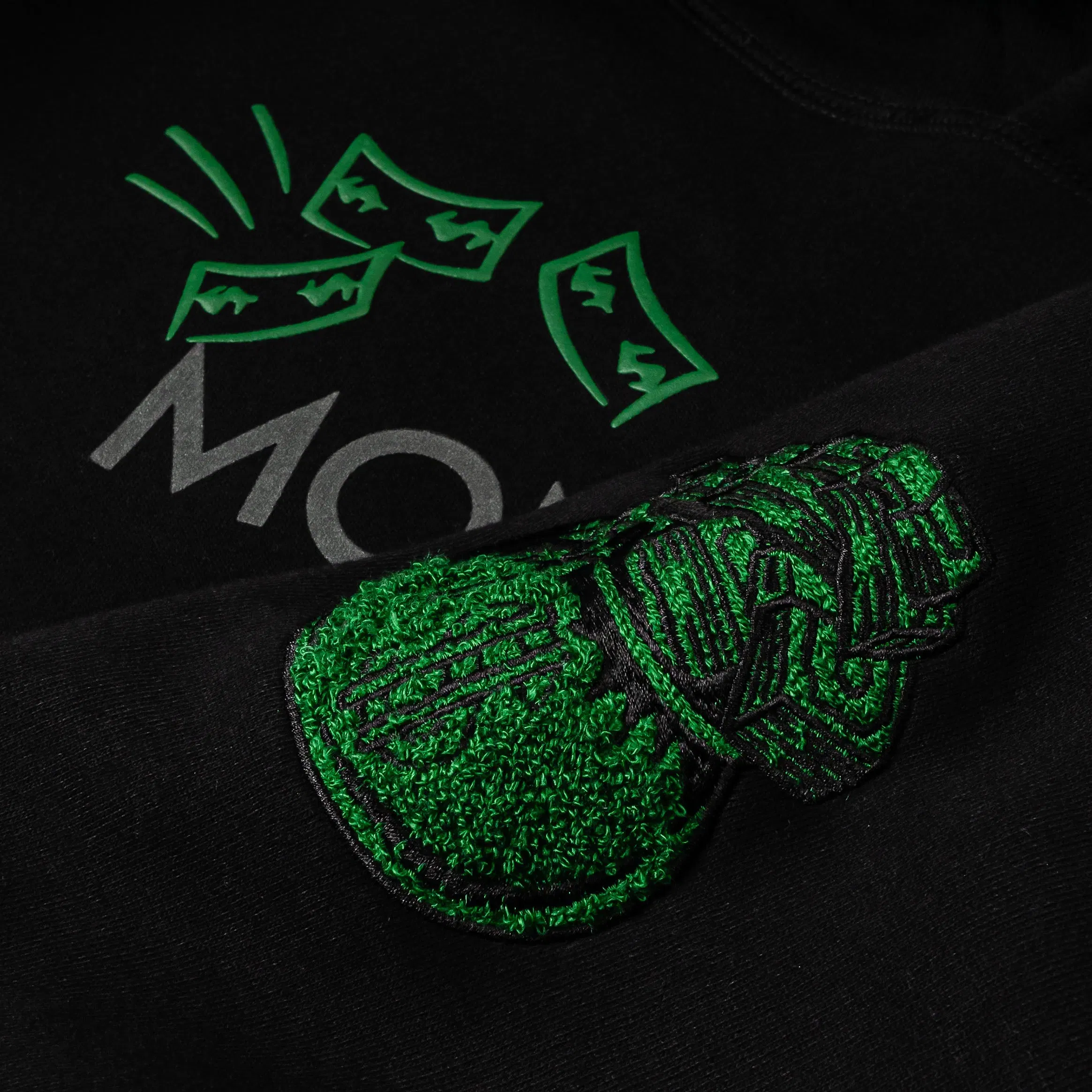 MONOPOLY X SP SP x Monopoly Chance Pullover Mens Hoodie (Black/Green)