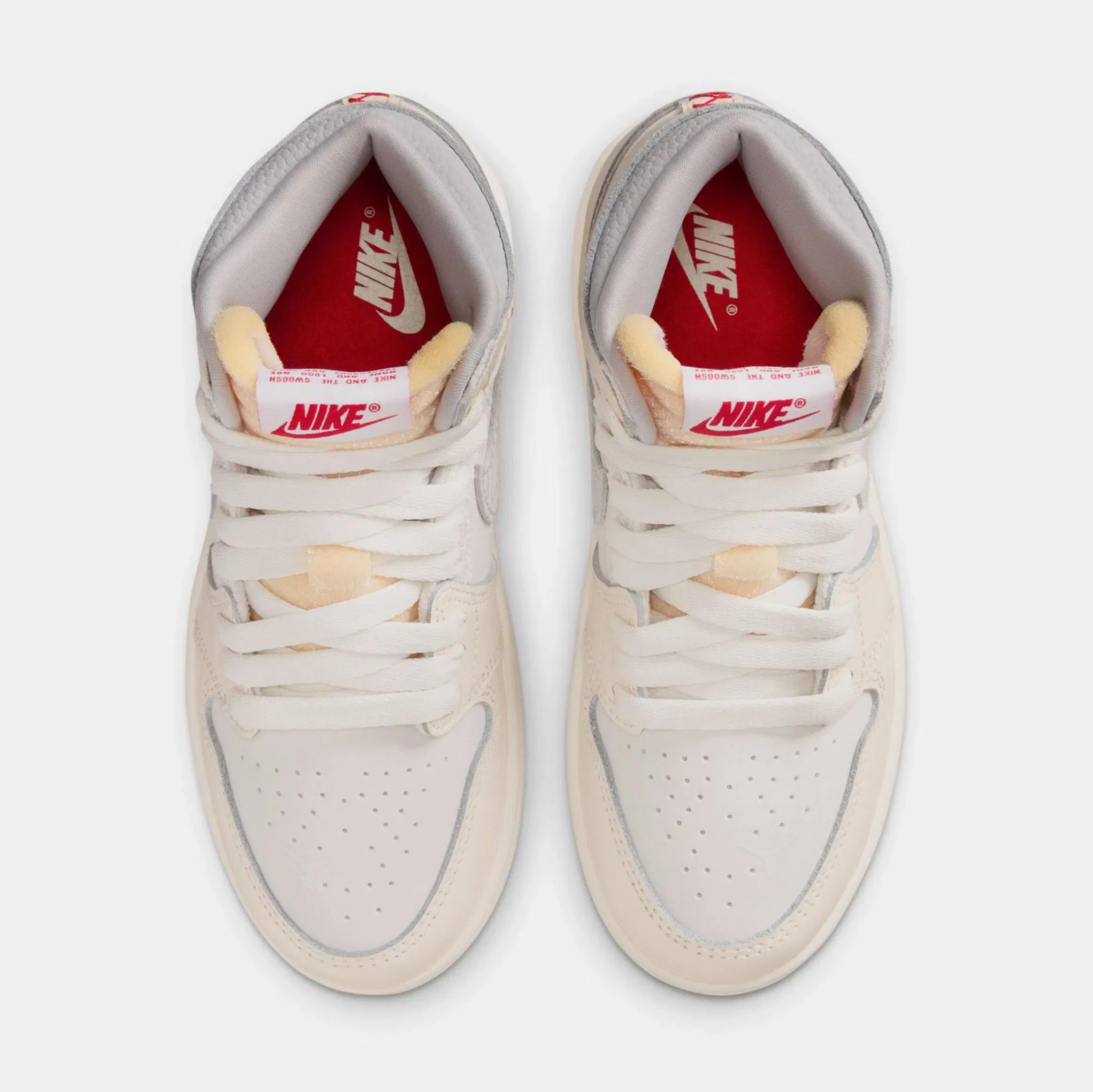 Air Jordan 1 Retro High OG Sail Preschool Lifestyle Shoes (Sail/University Red/Pale Ivory)