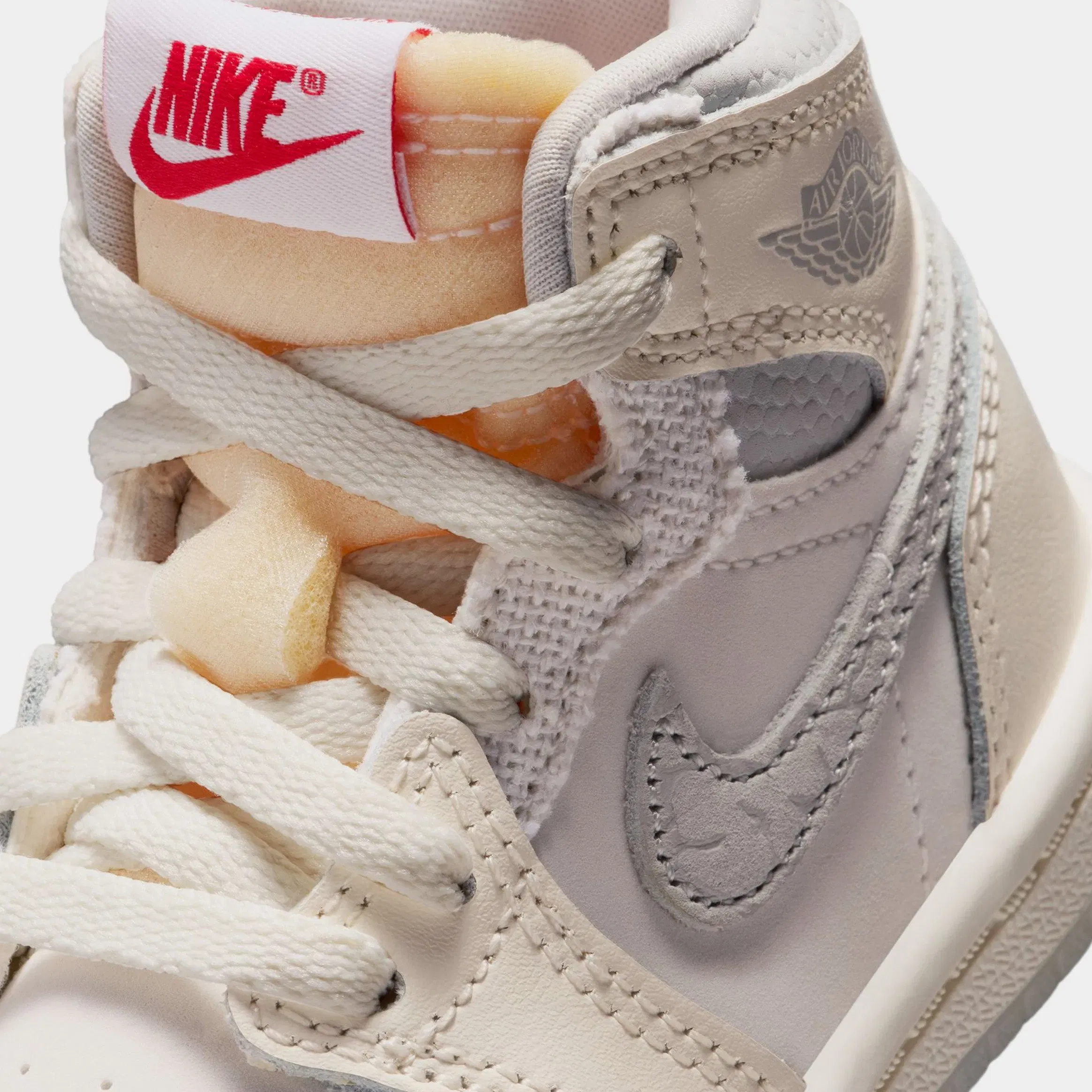 Air Jordan 1 Retro High OG Sail Infant Toddler Lifestyle Shoes (Sail/University Red/Pale Ivory)