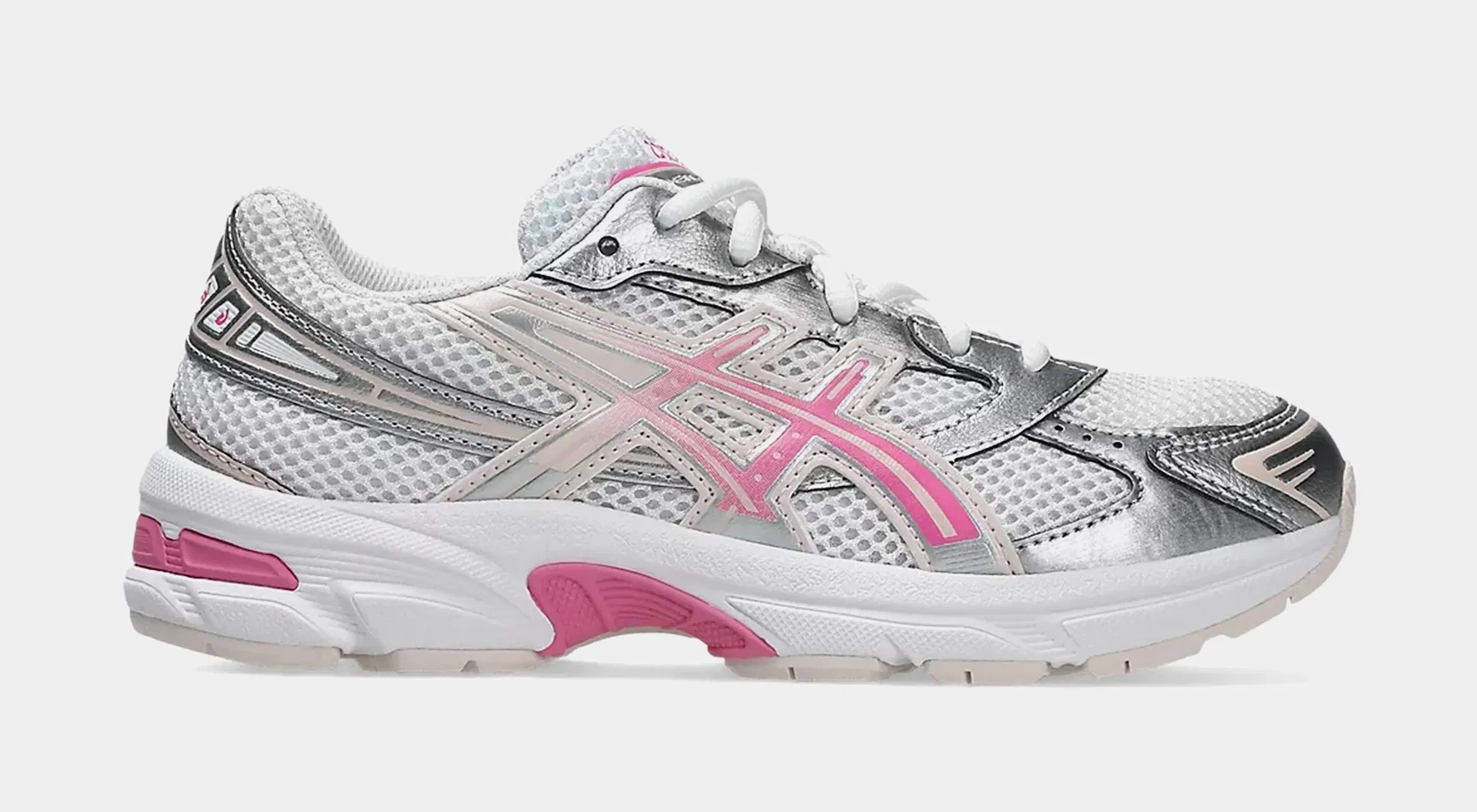 ASICS Gel 1130 Grade School Running Shoes (White/Dragon Fruit)