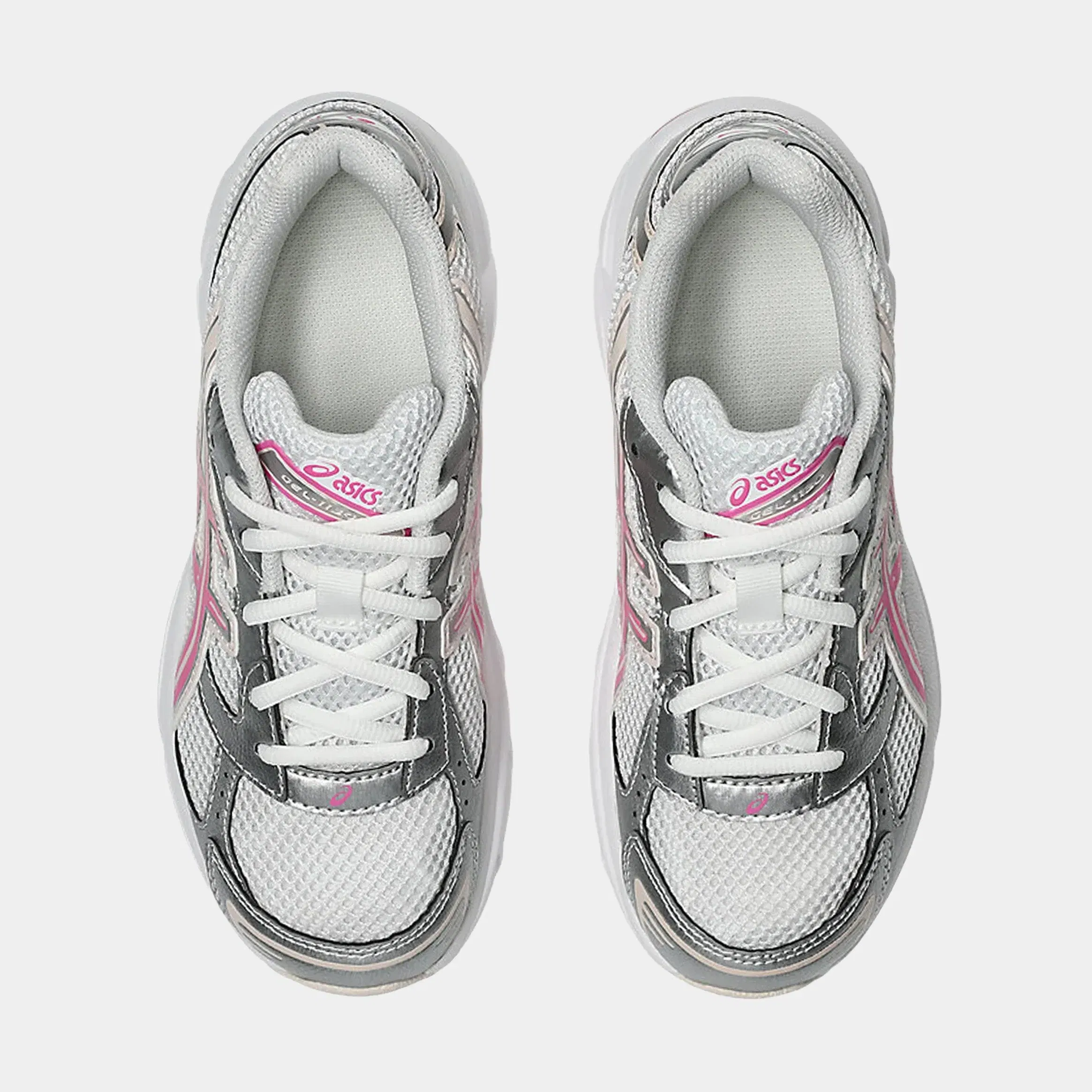 ASICS Gel 1130 Grade School Running Shoes (White/Dragon Fruit)