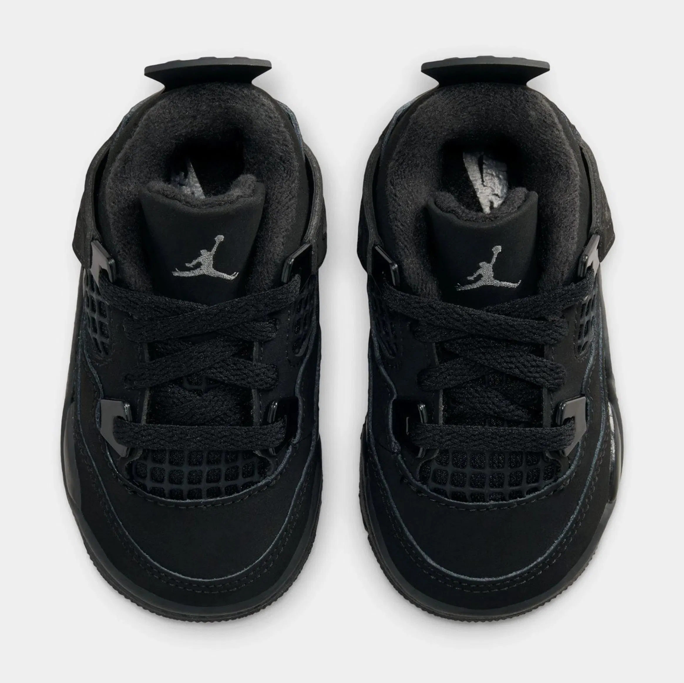 Air Jordan 4 Retro Black Cat Infant Toddler Lifestyle Shoes (Black/Black/Light Graphite)