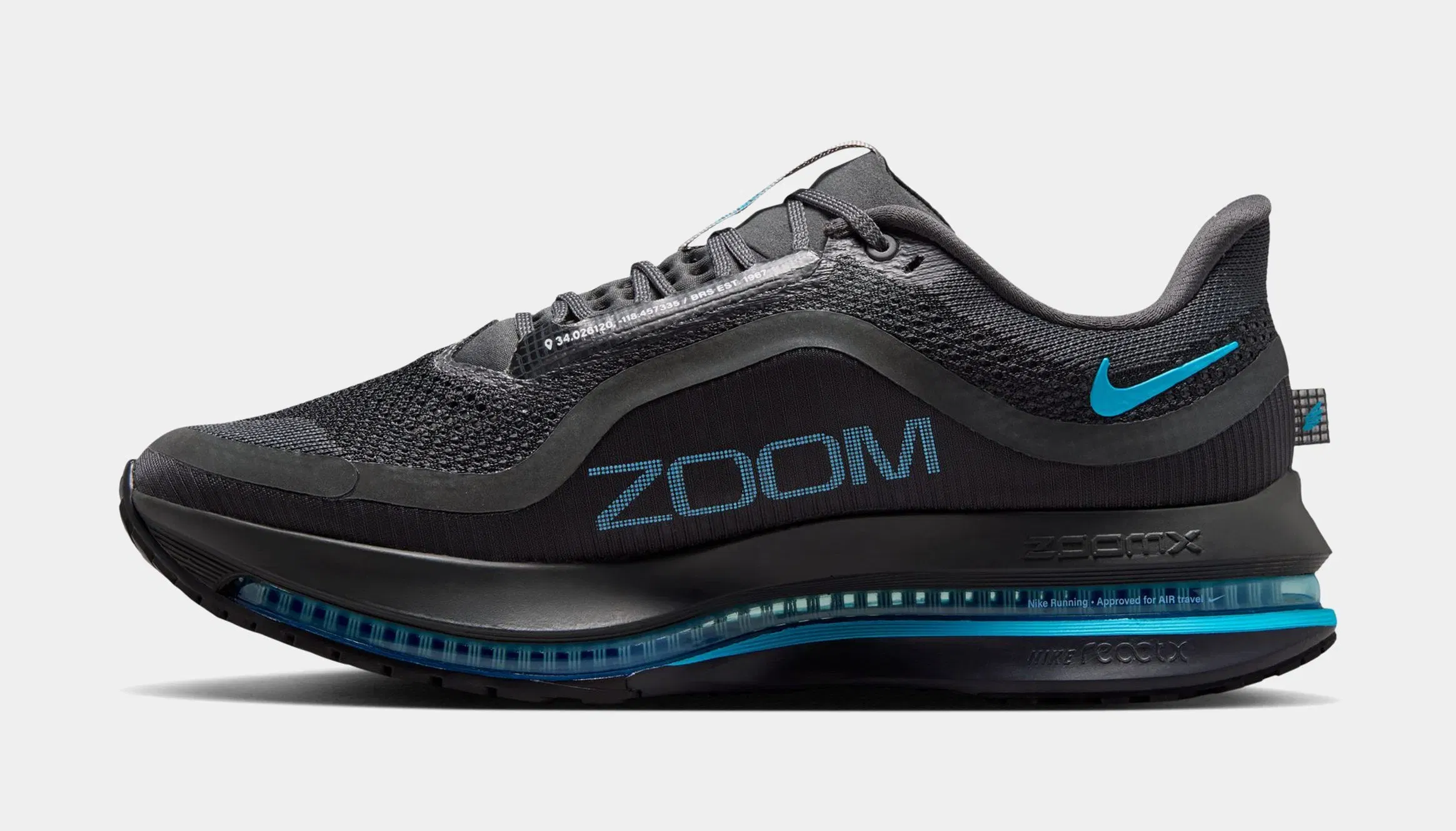Nike Pegasus Premium Mens Running Shoes (Anthracite/light Current Blue/College Grey)
