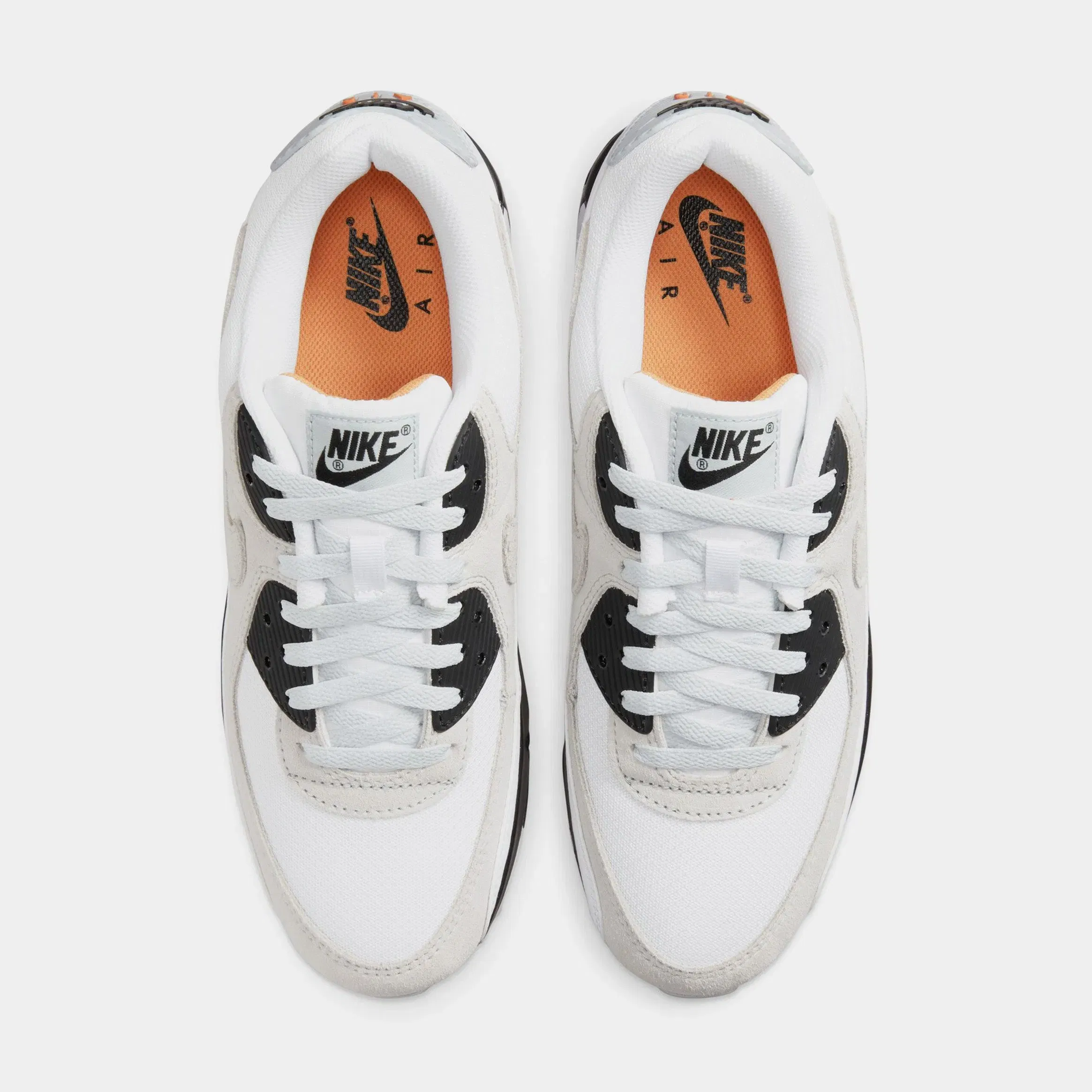 Nike Air Max 90 White Black Hot Curry Mens Running Shoes (White/Black/Hot Curry/Pure Platinum)
