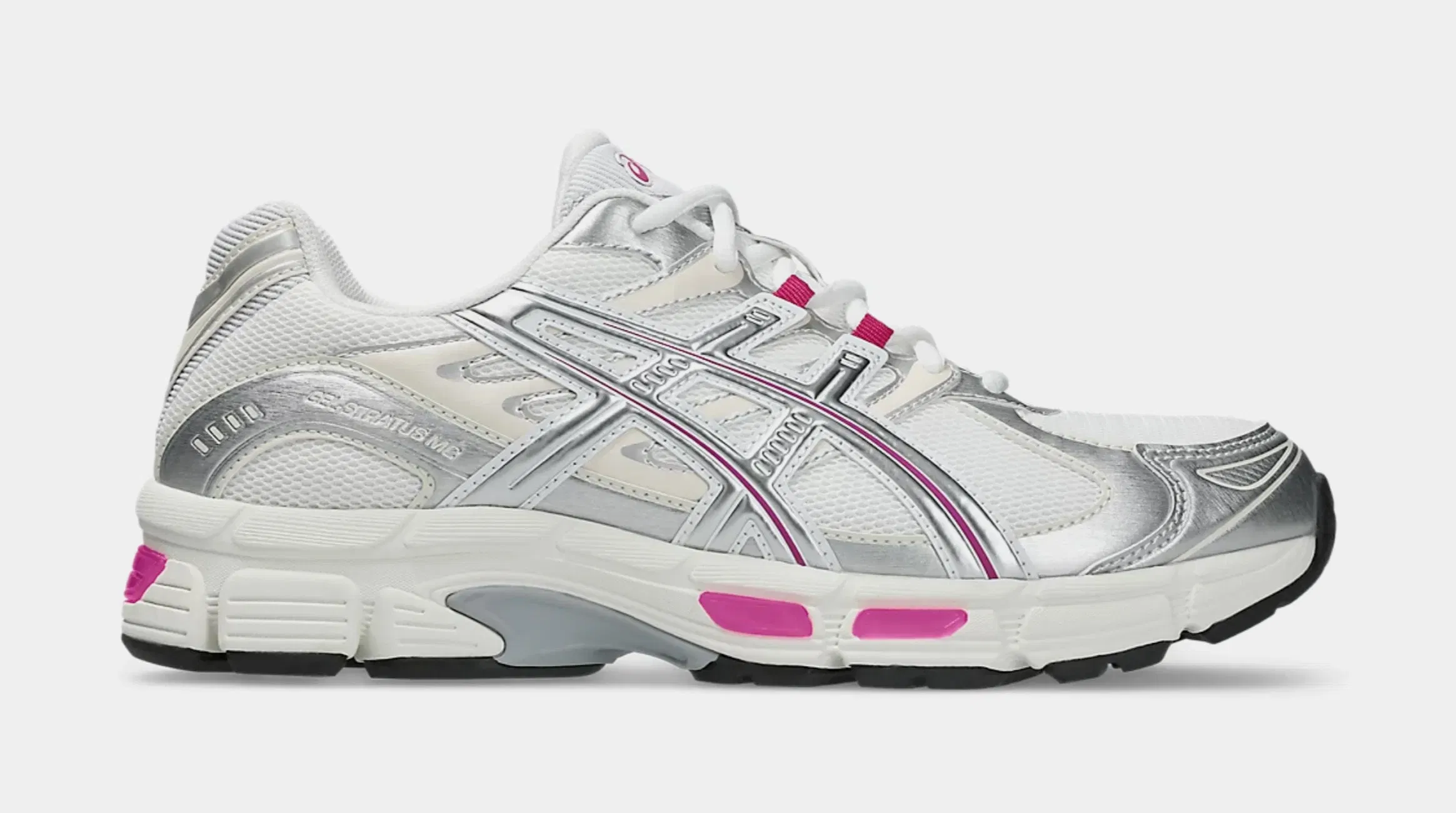 ASICS Gel Stratus MC Mens Running Shoes (White/Raspberry)