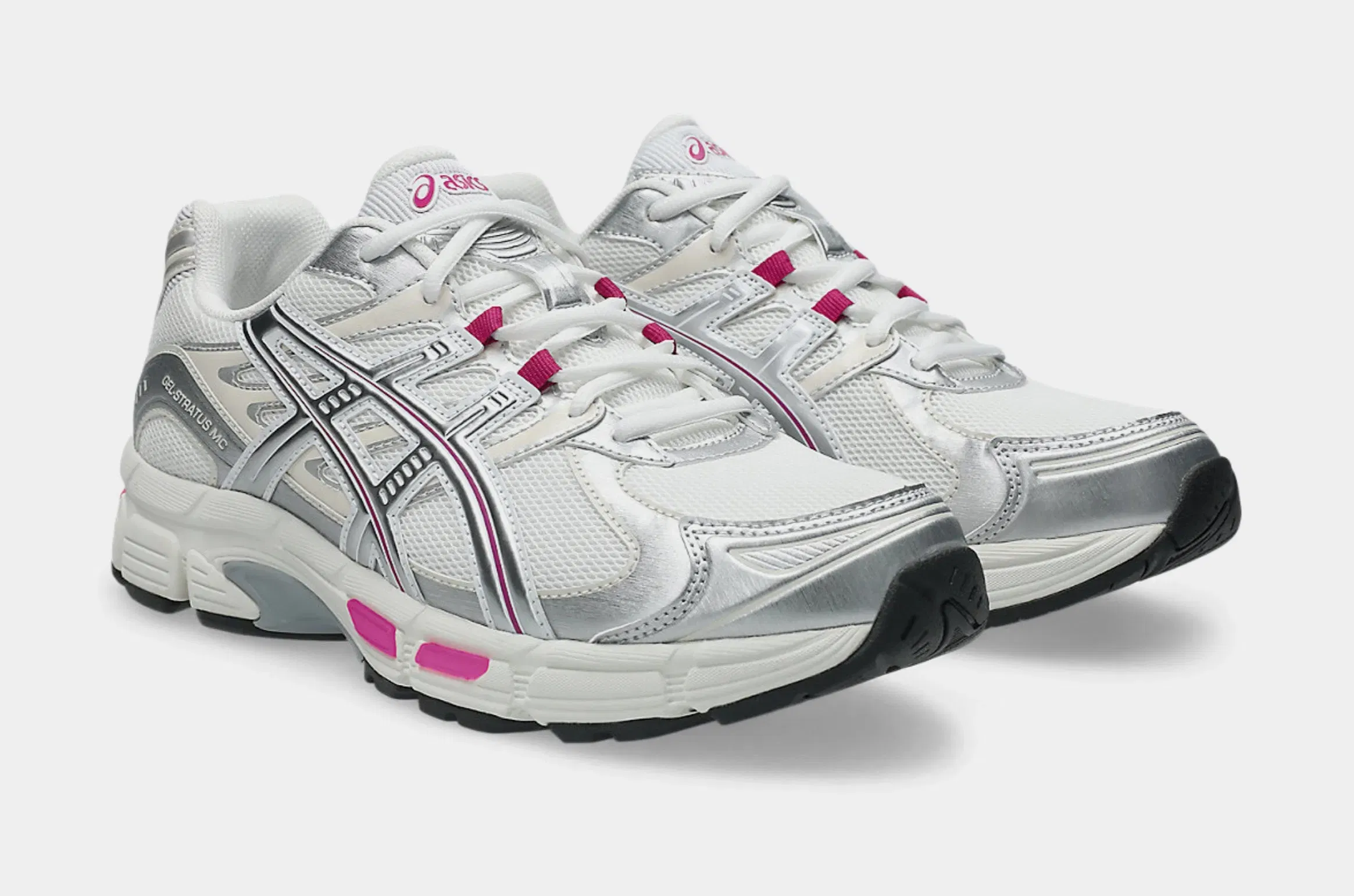 ASICS Gel Stratus MC Mens Running Shoes (White/Raspberry)