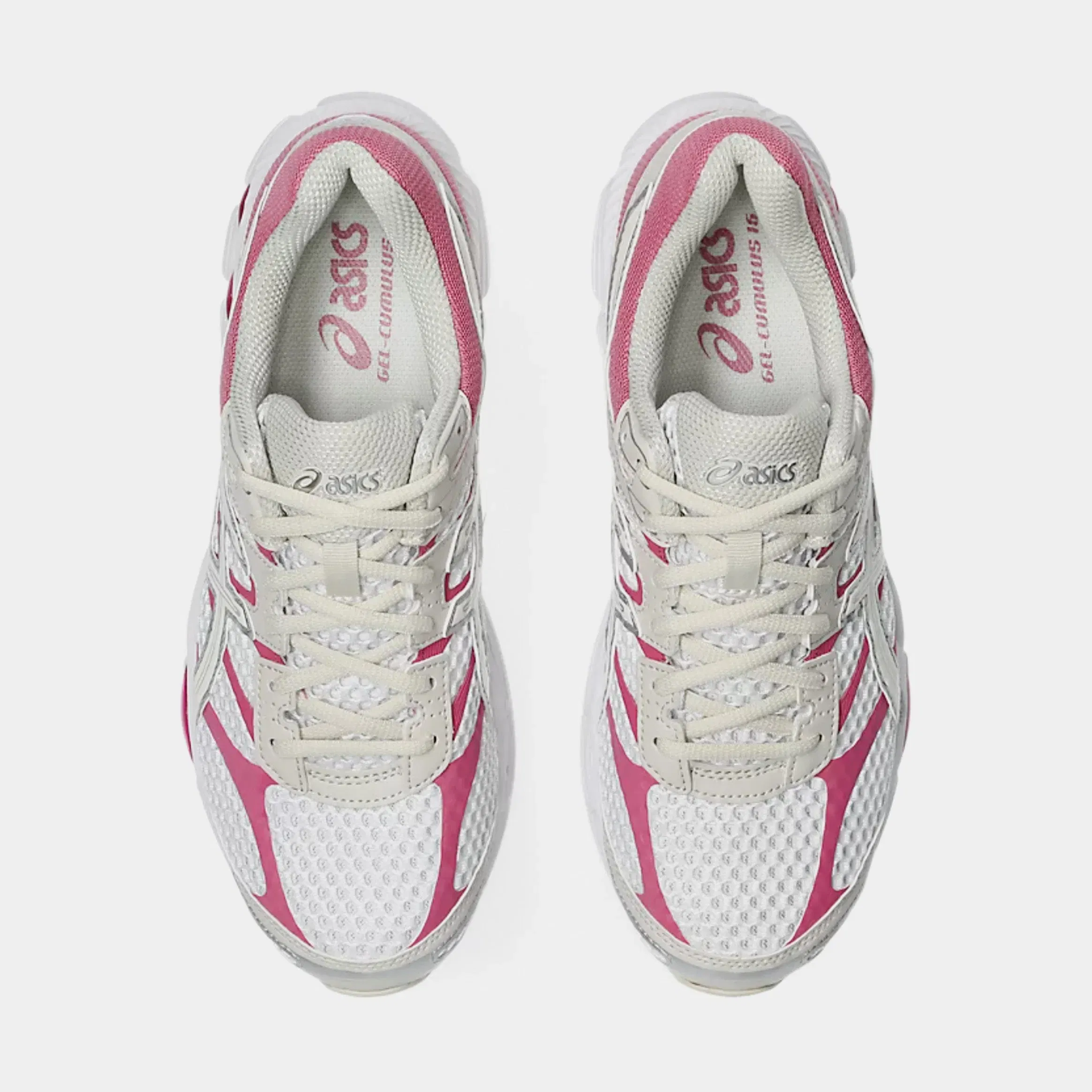 ASICS Gel Cumulus 16 Mens Running Shoes (Cream/Pink)