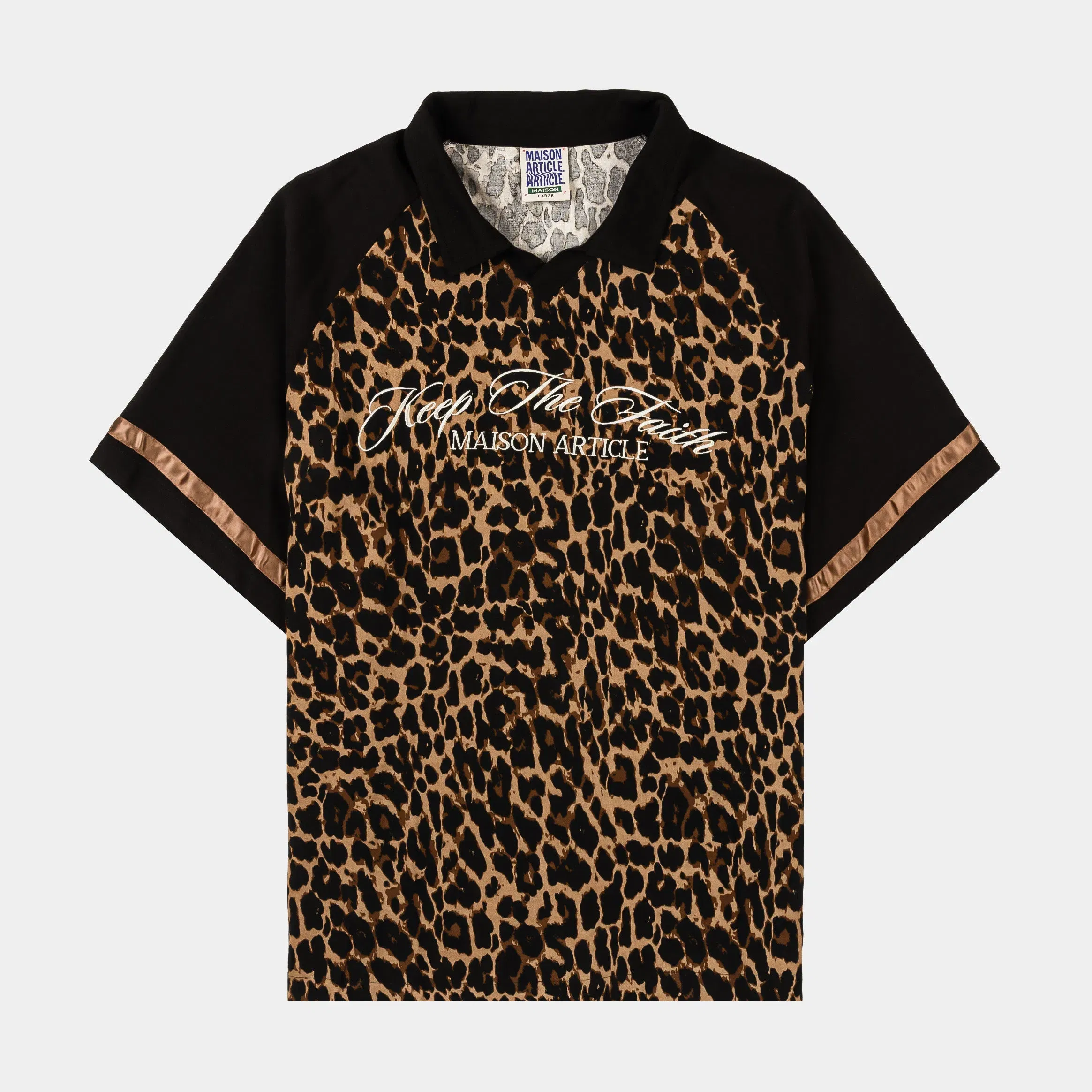 MAISON ARTICLE Leopard Mesh Mens Jersey (Brown/Beige)