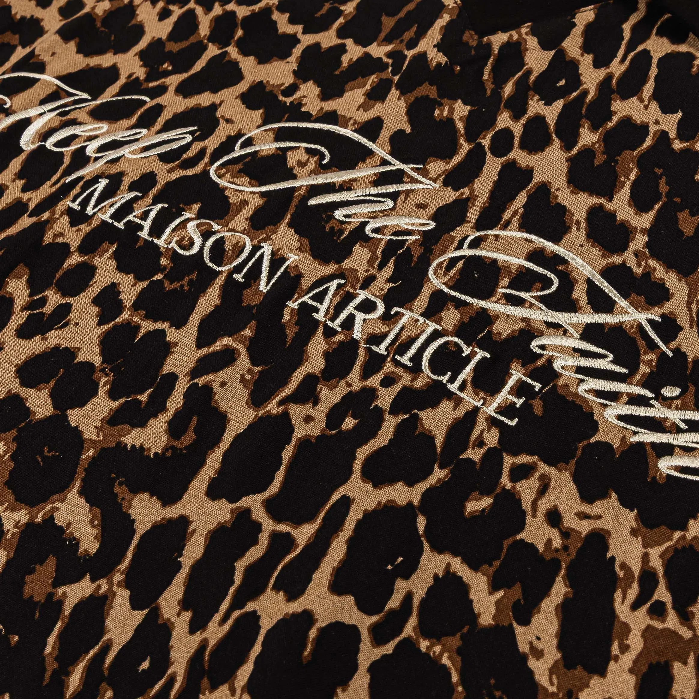 MAISON ARTICLE Leopard Mesh Mens Jersey (Brown/Beige)