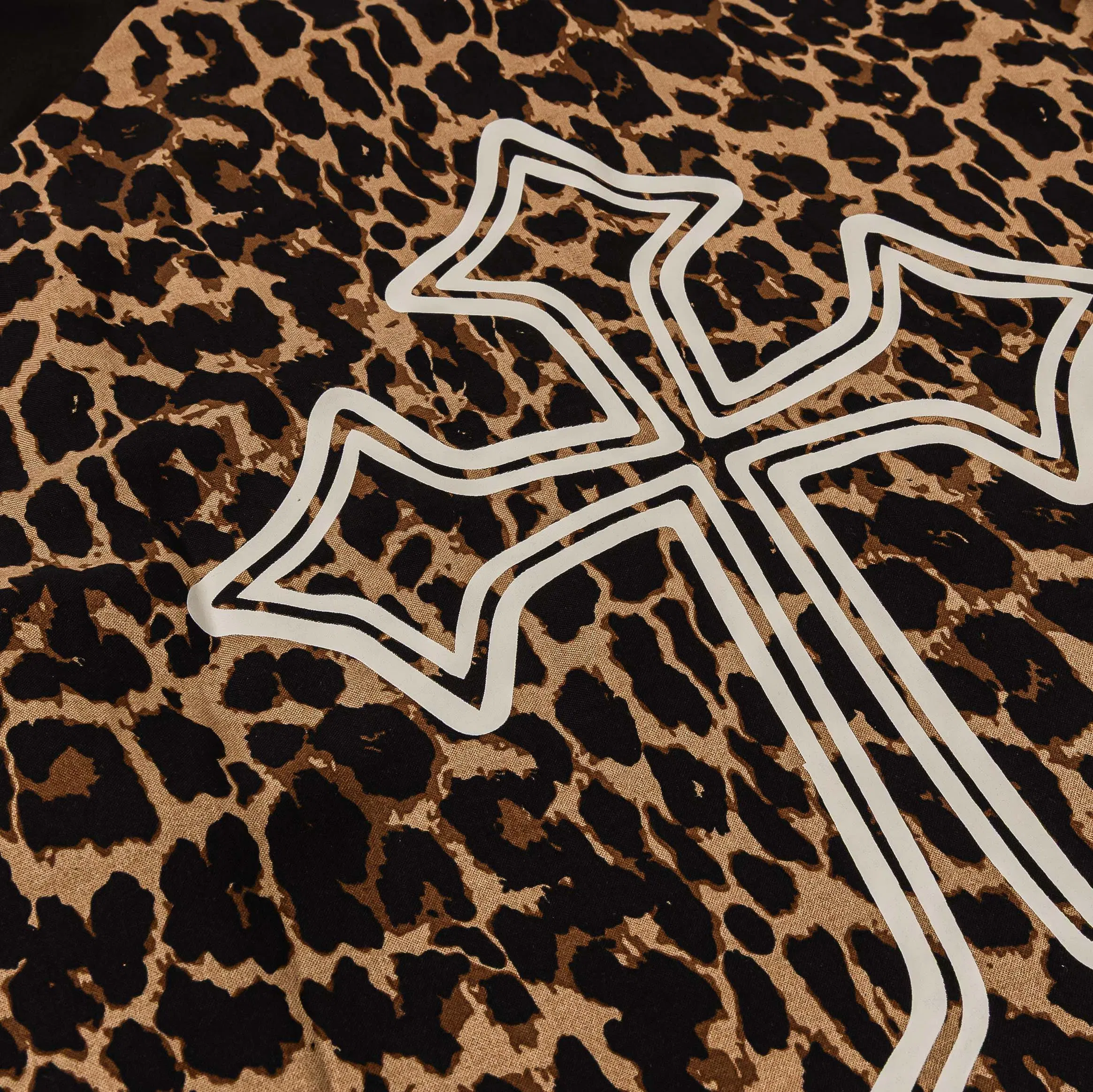 MAISON ARTICLE Leopard Mesh Mens Jersey (Brown/Beige)