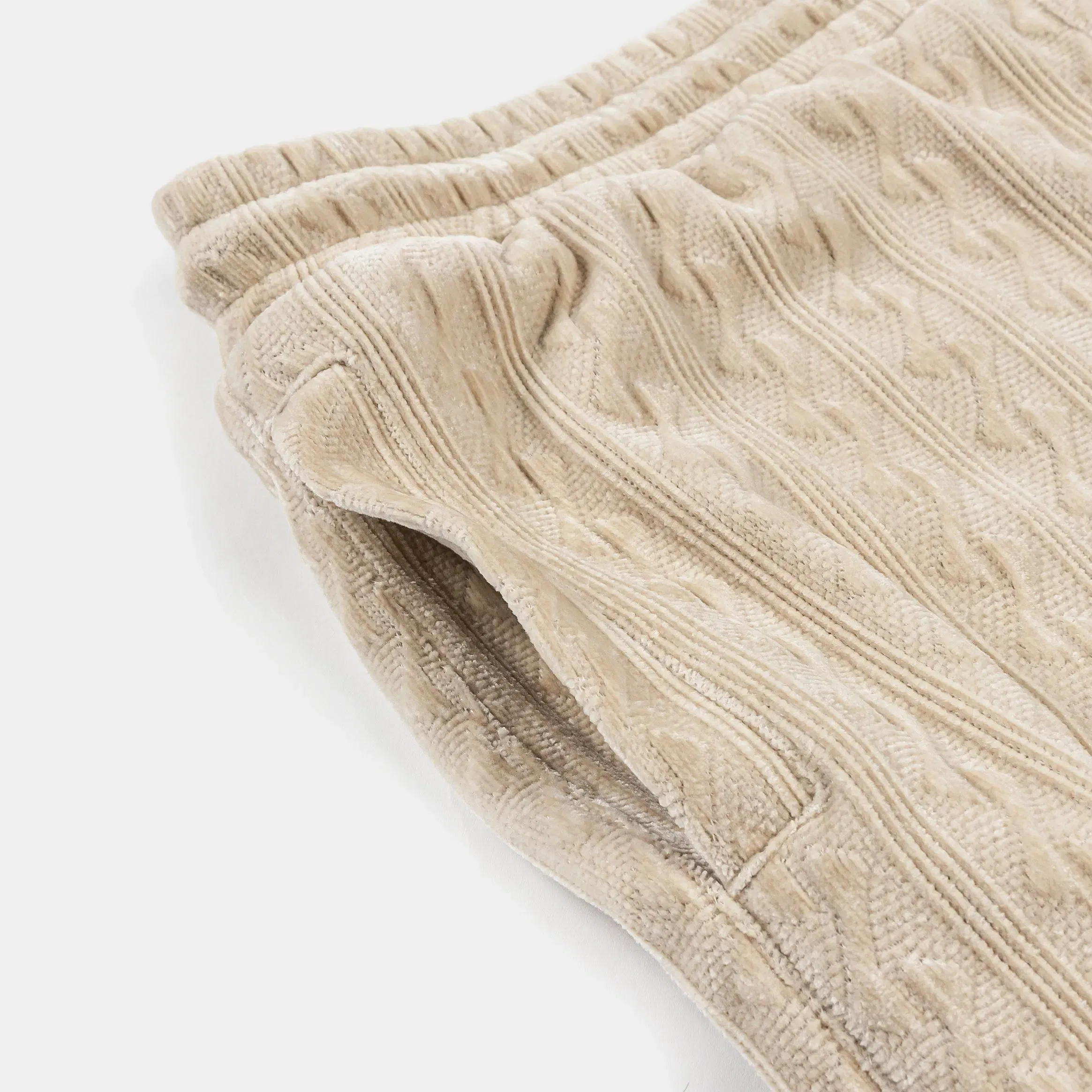 MAISON ARTICLE Chenille Mens Shorts (Cream)