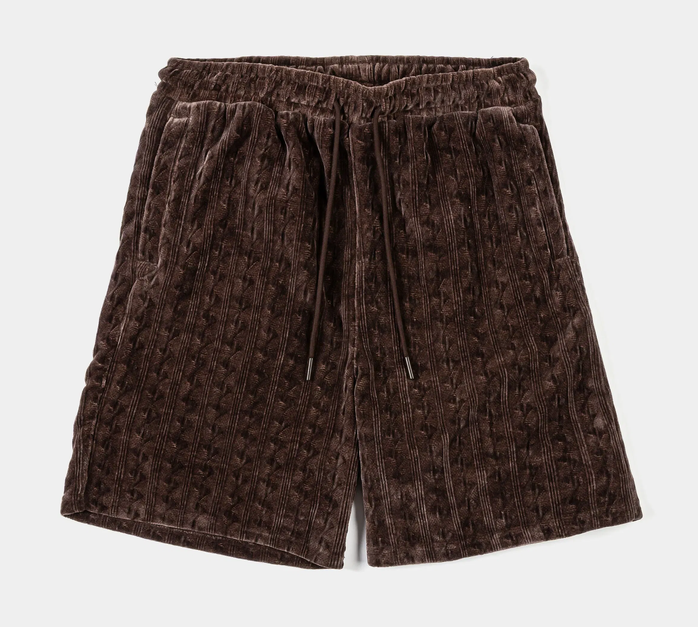 MAISON ARTICLE Chenille Mens Shorts (Brown)